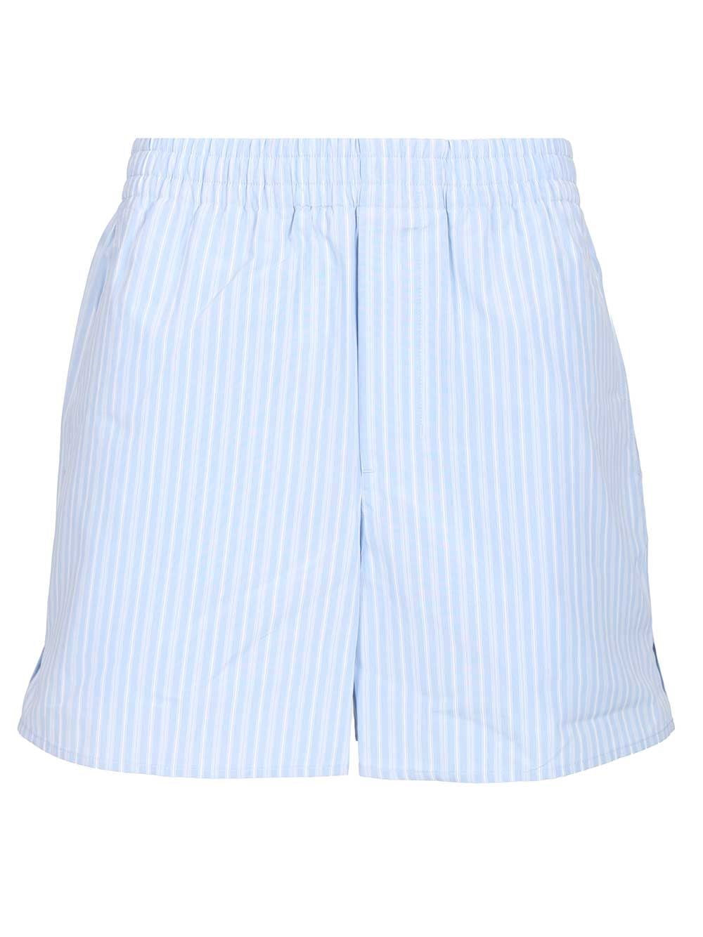 Ami Cotton Poplin Shorts - Sky Blue
