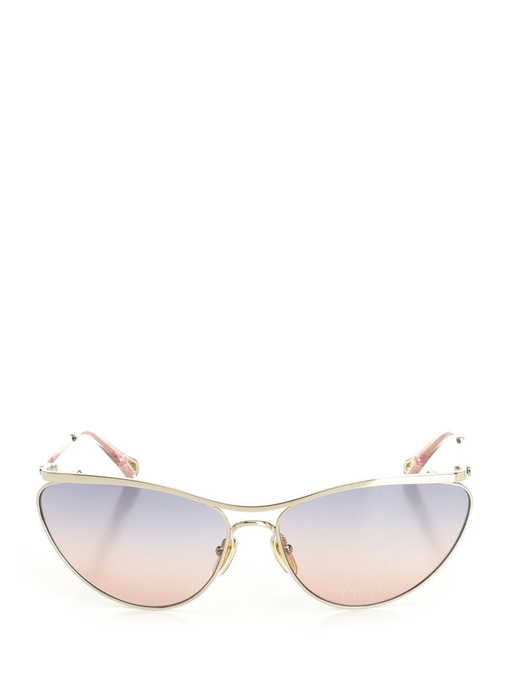 Chloe' Metal Frame Glasses - Blue