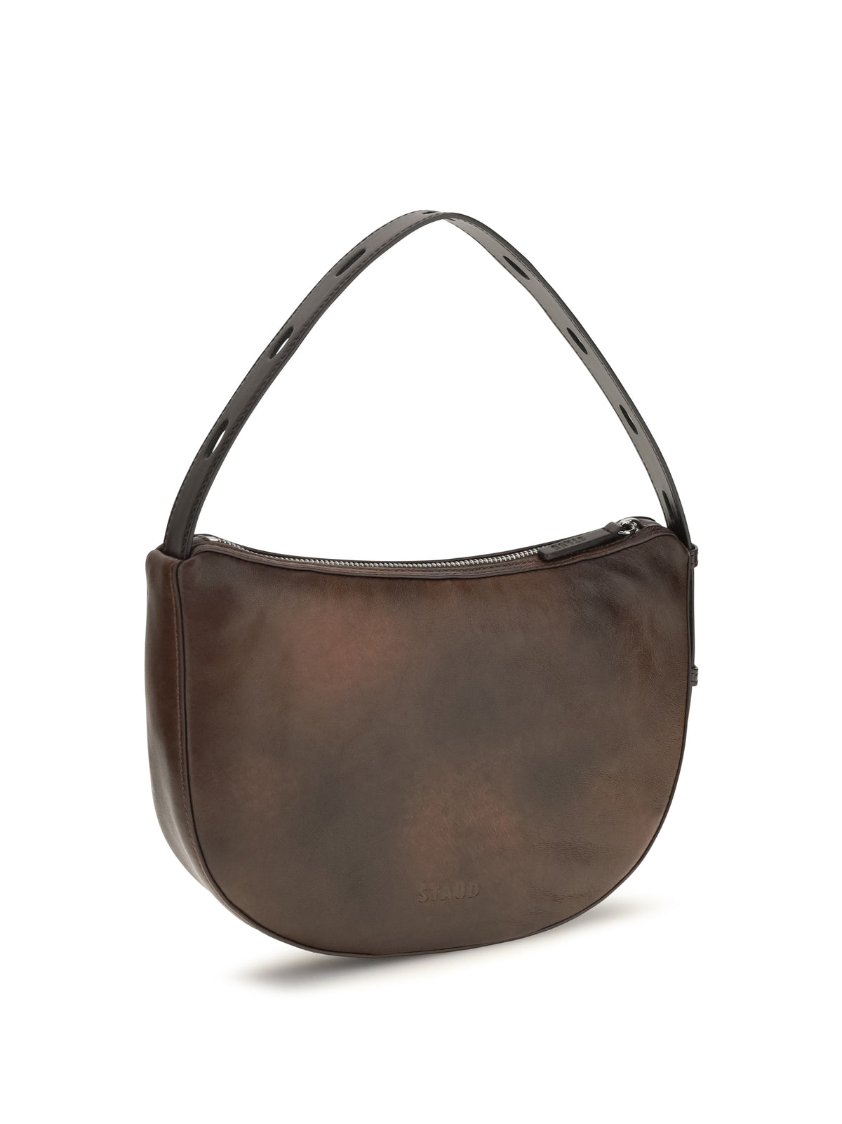 Staud Levi Shoulder Bag - Espresso Distressed