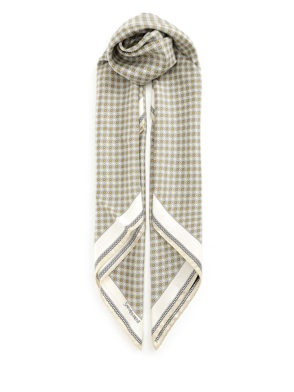 Saint Laurent Square Scarf - Beige