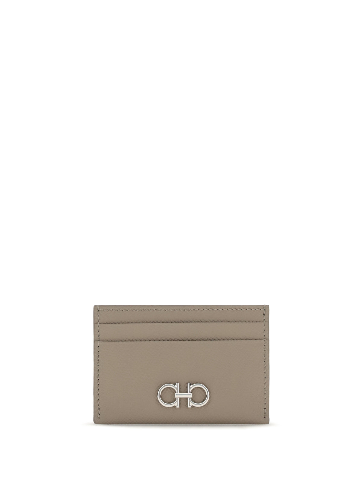 Ferragamo Gancini Card Holder - Taupe Grey