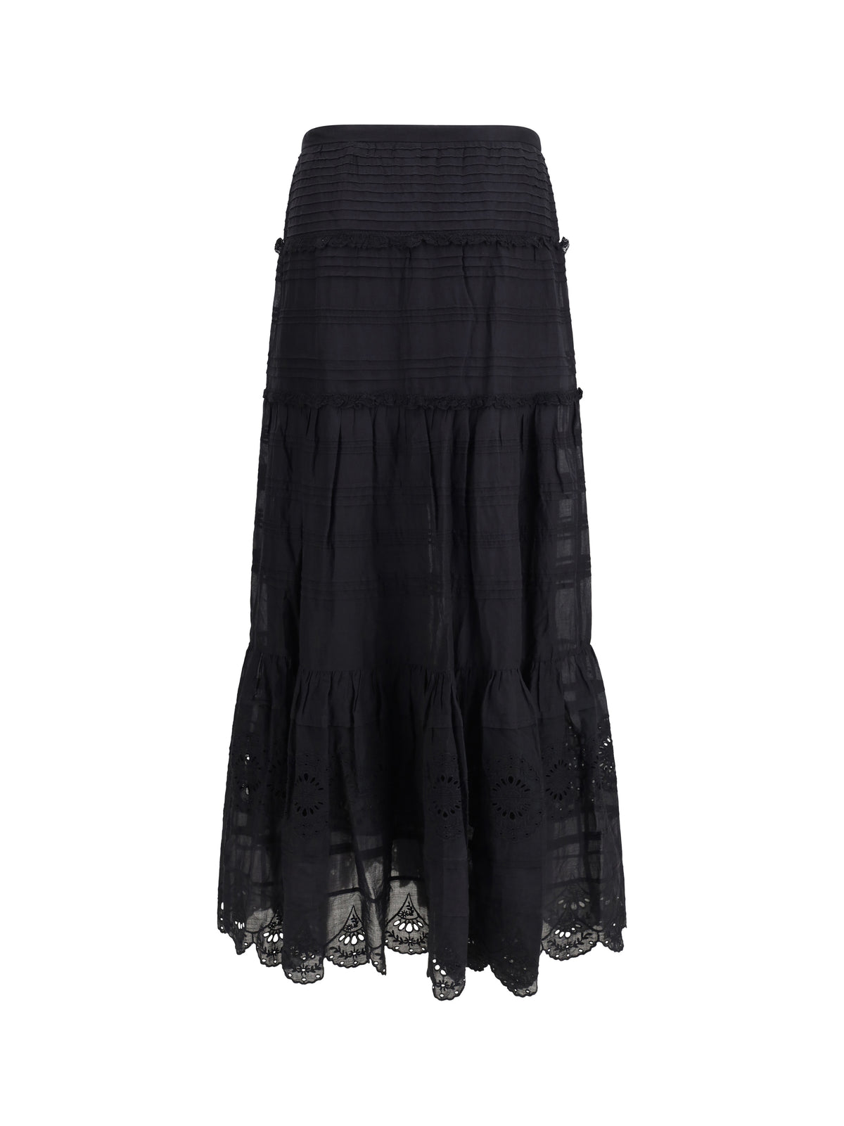 Isabel Marant Étoile Paoline Long Cotton Skirt - Black