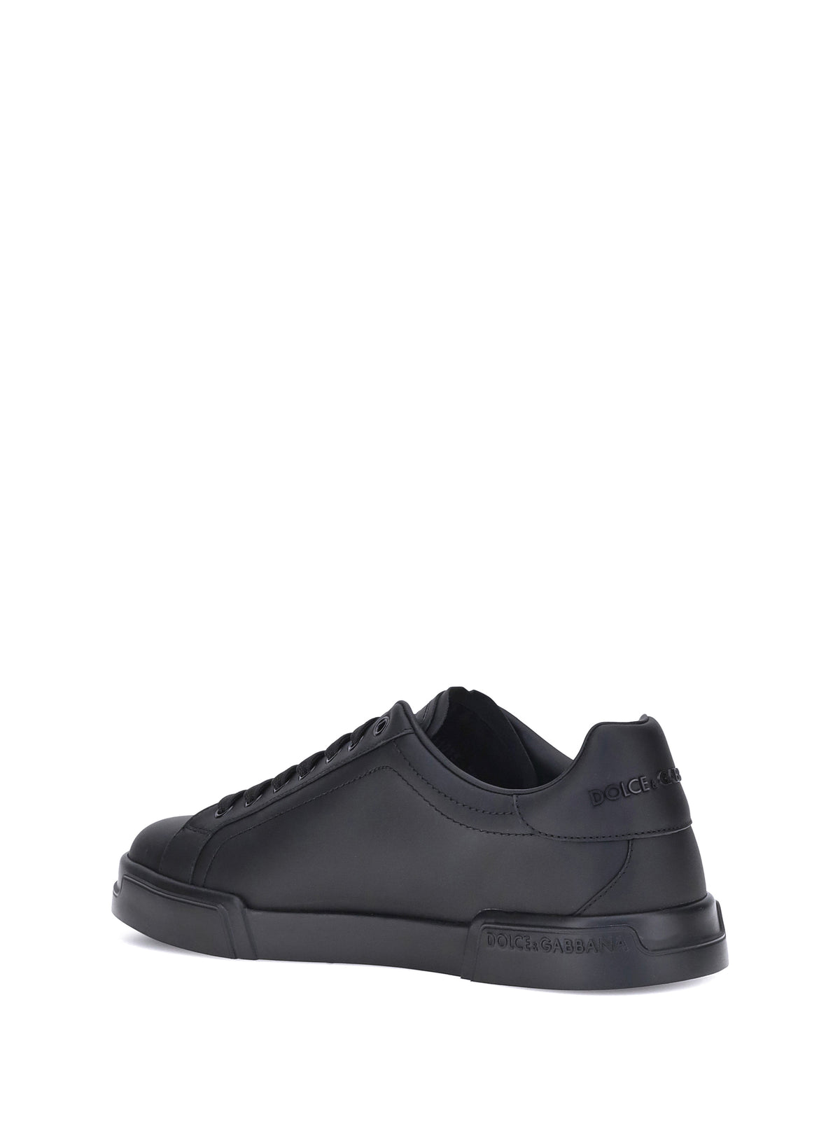 Dolce & Gabbana Leather Sneakers - Black