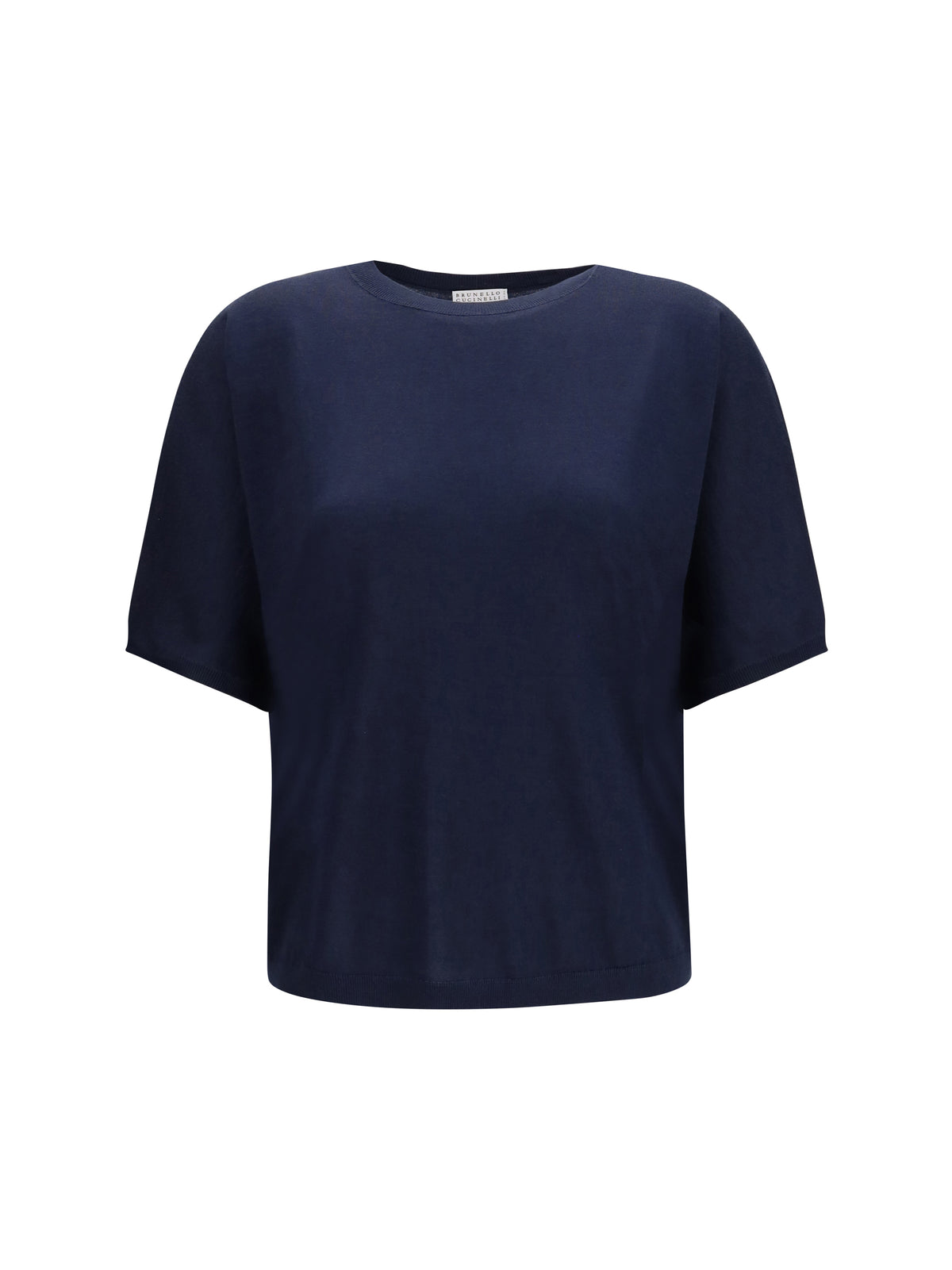 Brunello Cucinelli Short-sleeve cashmere and silk Sweater - Blue Freddo