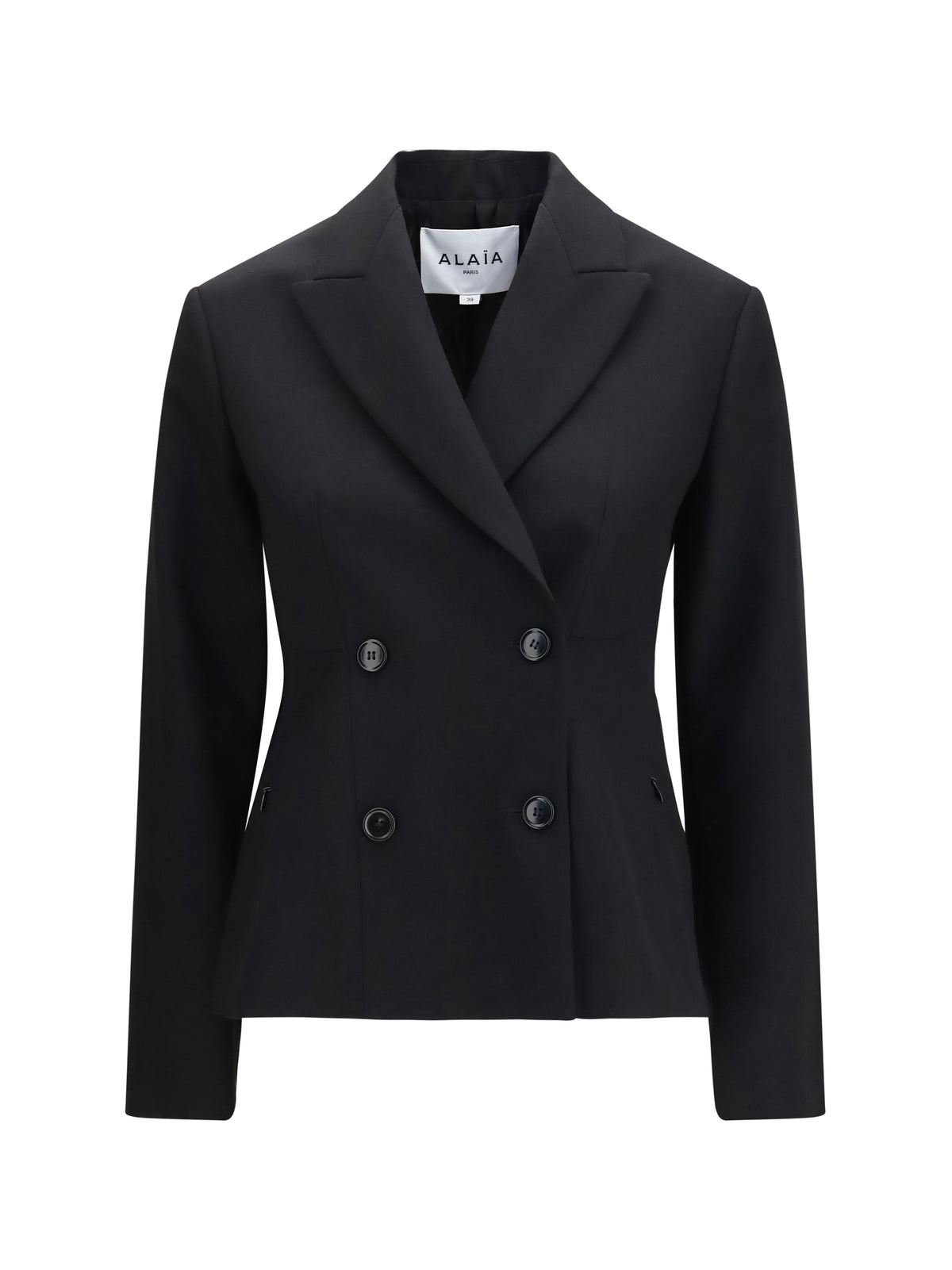 Alaïa Lightweight wool double-breasted Jacket - Noir