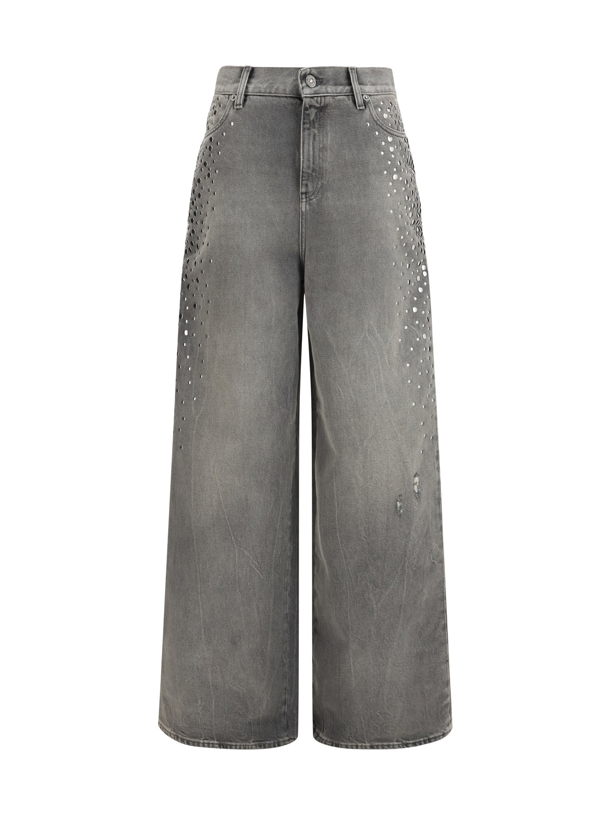 Golden Goose Melody stud degraded Jeans - Grey