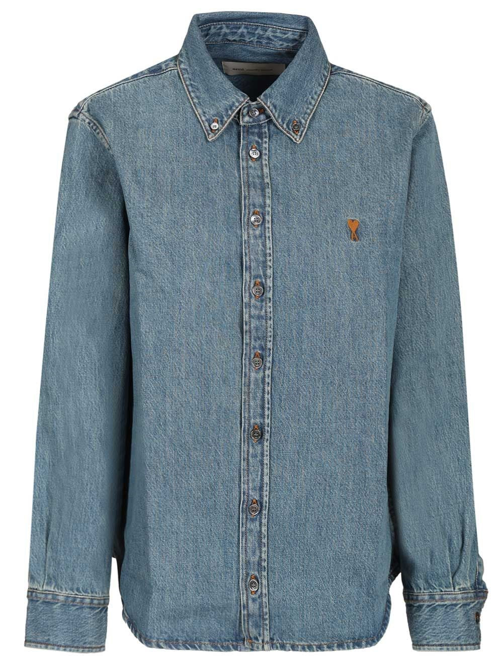 Ami "Ami De Coeur" Shirt - Sky Blue