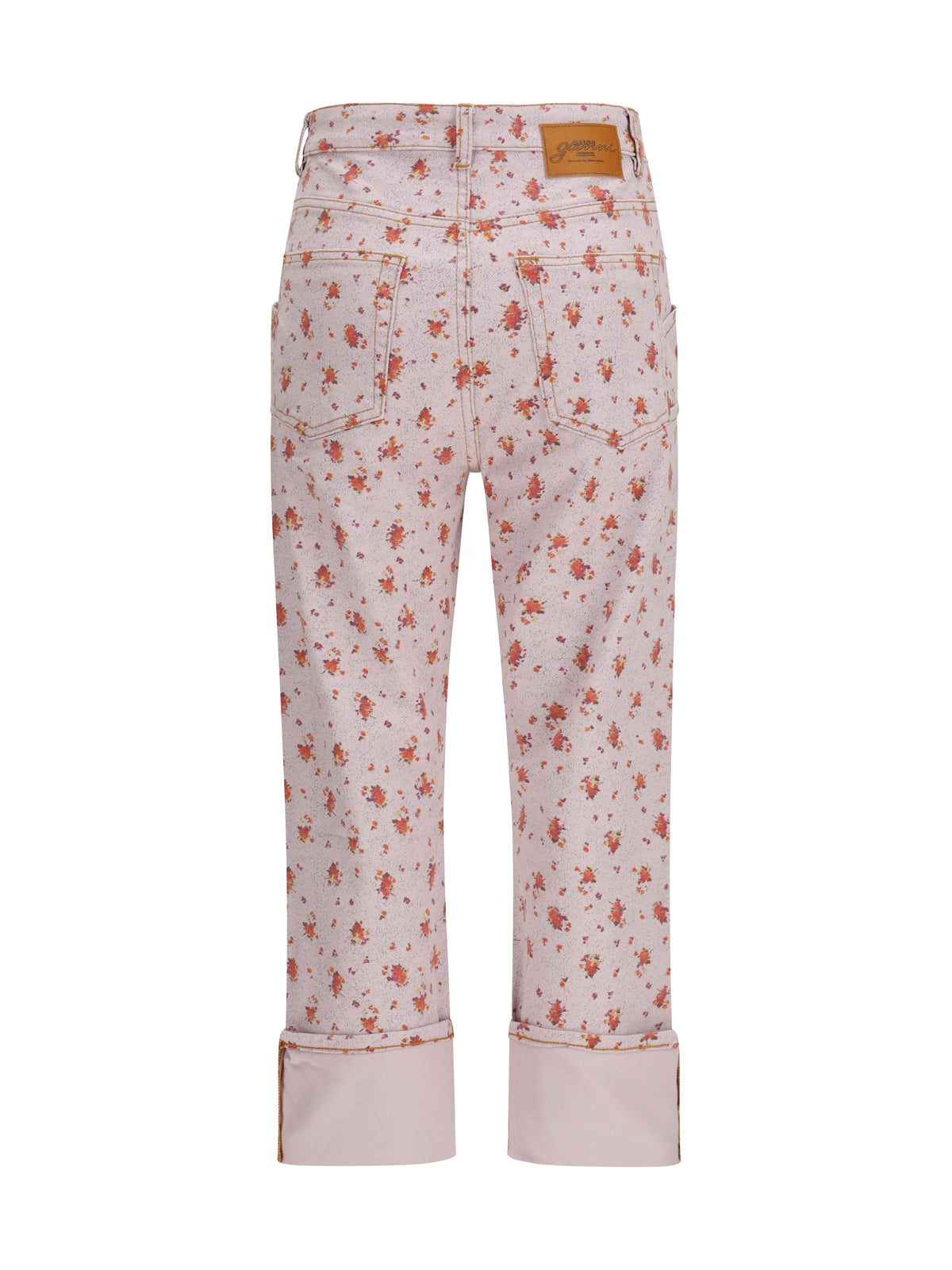 Ganni Printed Capri Pants - Peachskin