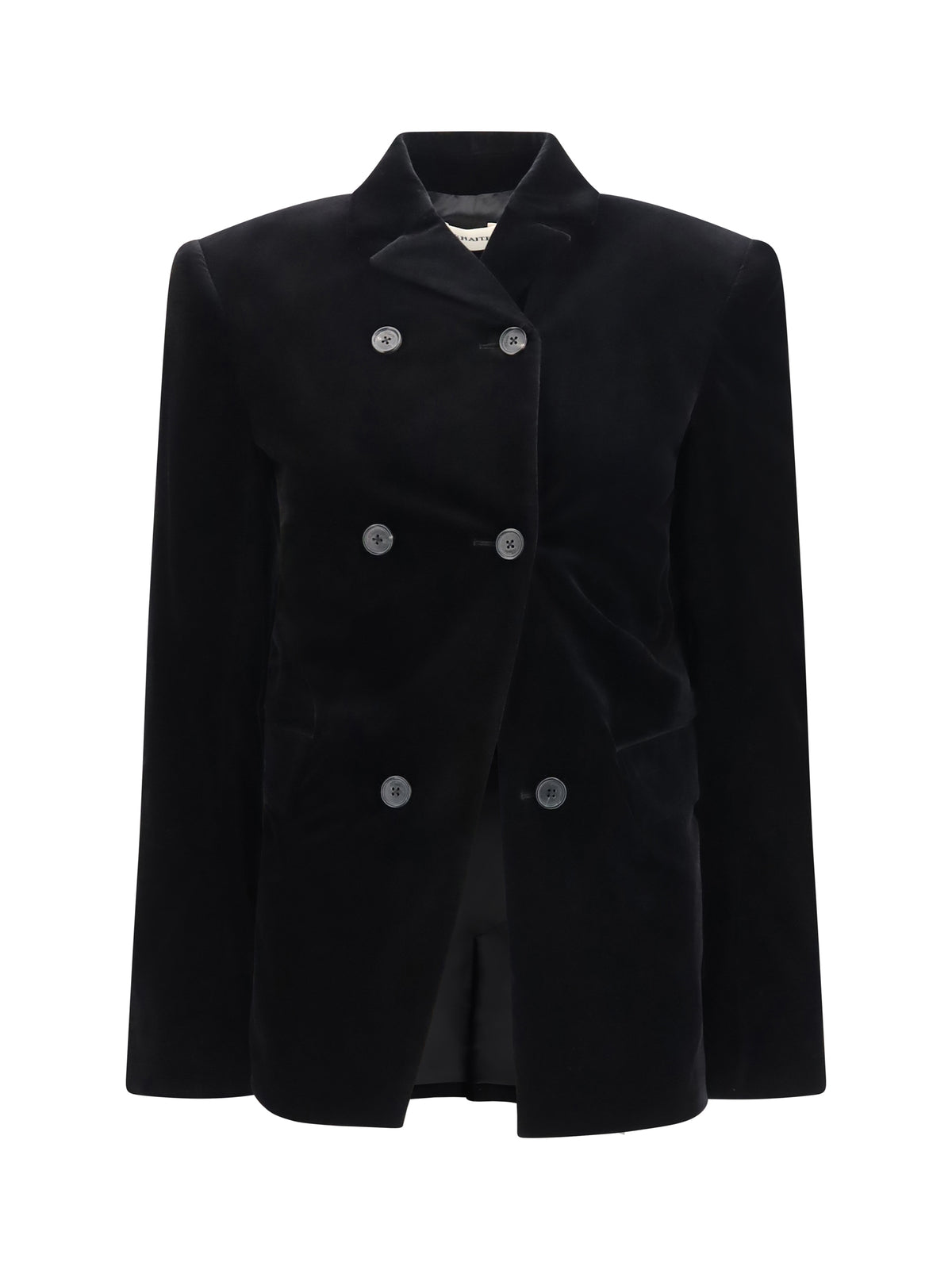 Khaite Rolo stretch-velvet double-breasted Jacket - Black
