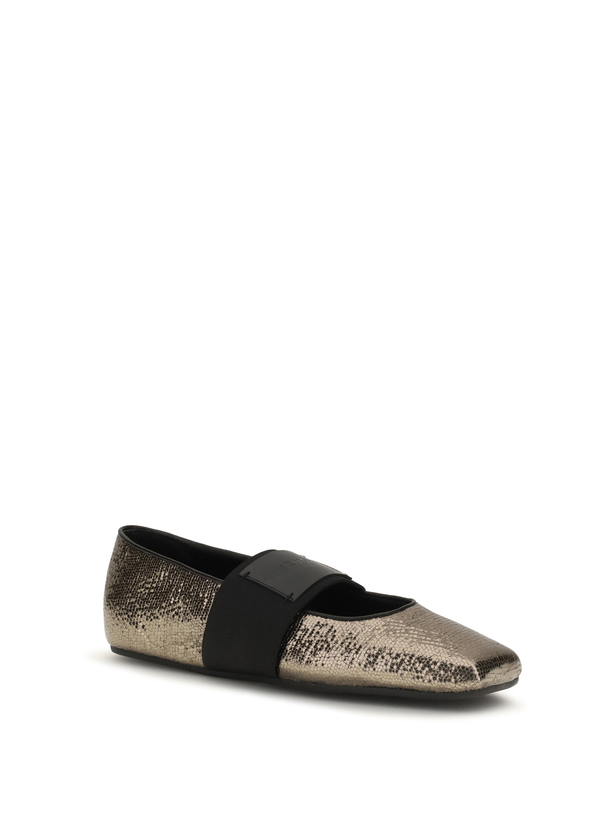 Givenchy Sliced Square Ballerinas in textured leather - Bronze