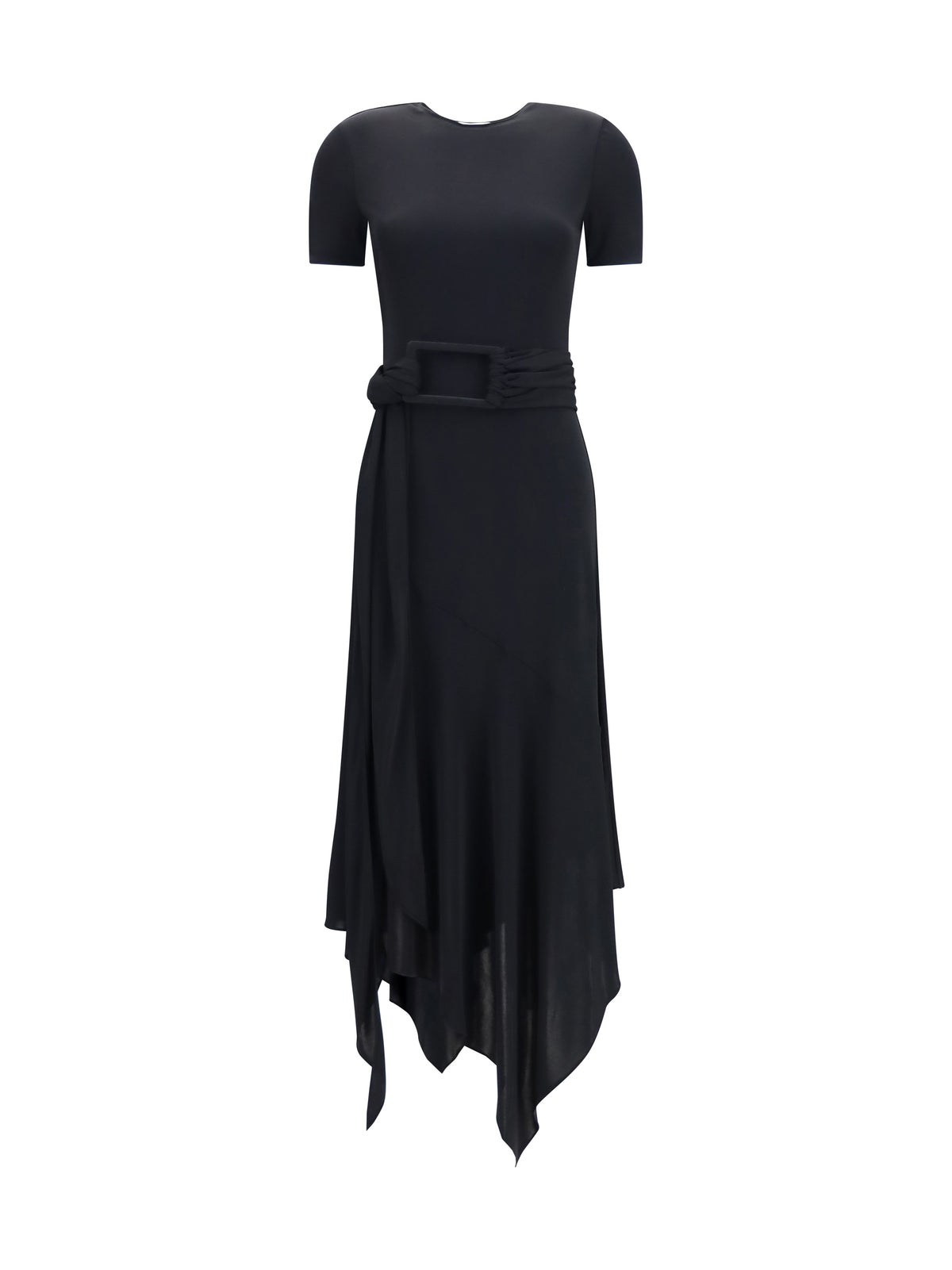 Alaïa Belted jersey Dress - Noir Alaia