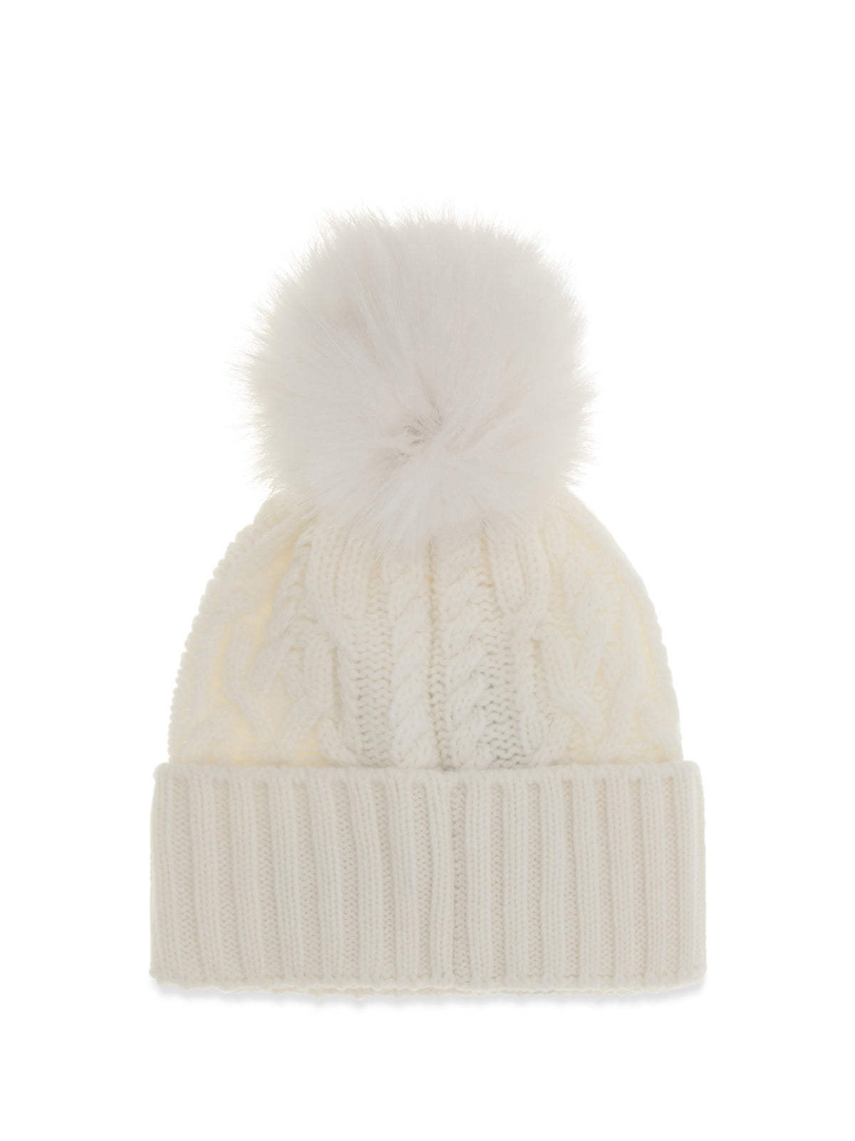 Moncler Wool and cashmere Beanie with pom-pom - White