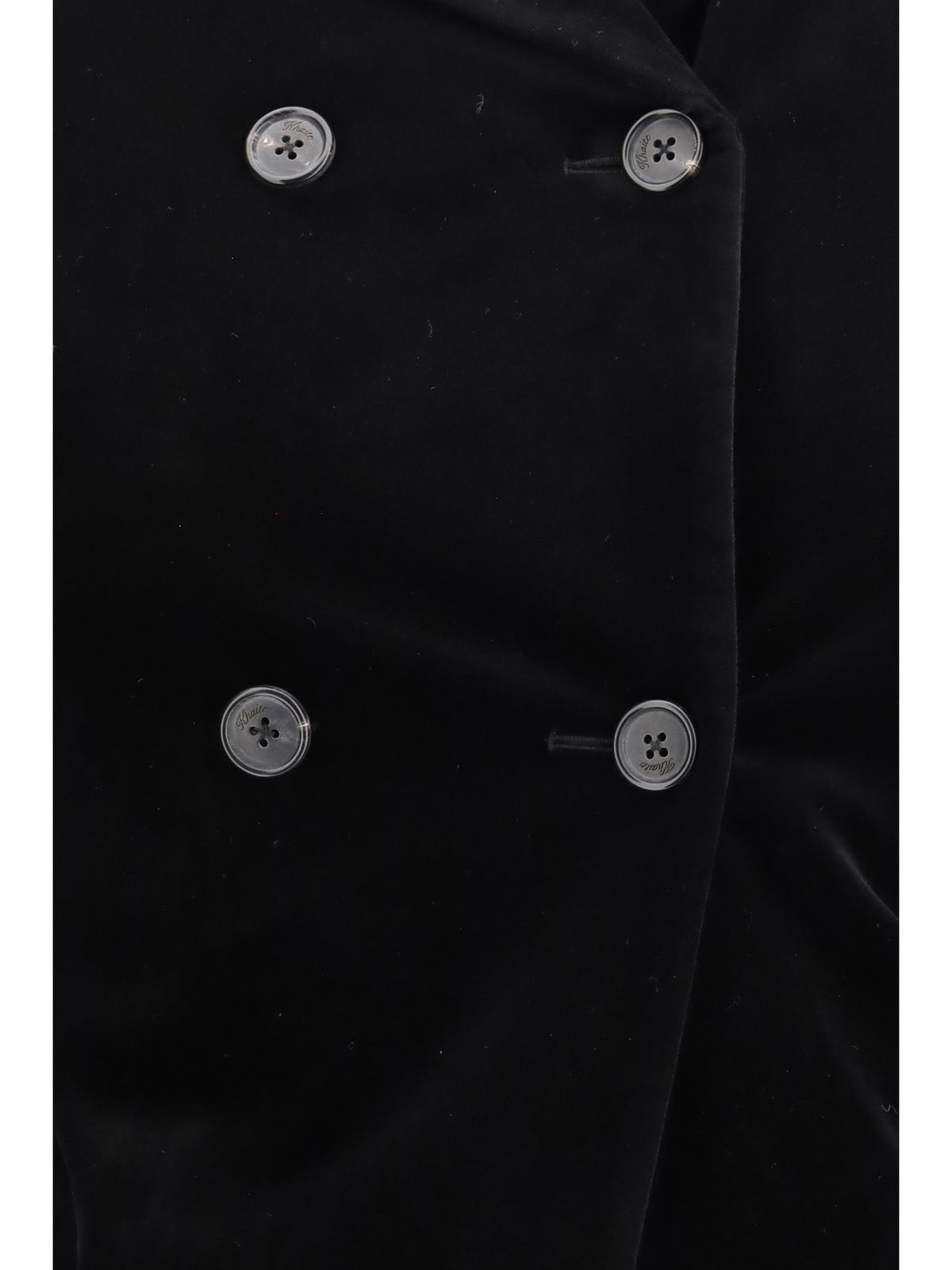 Khaite Rolo stretch-velvet double-breasted Jacket - Black