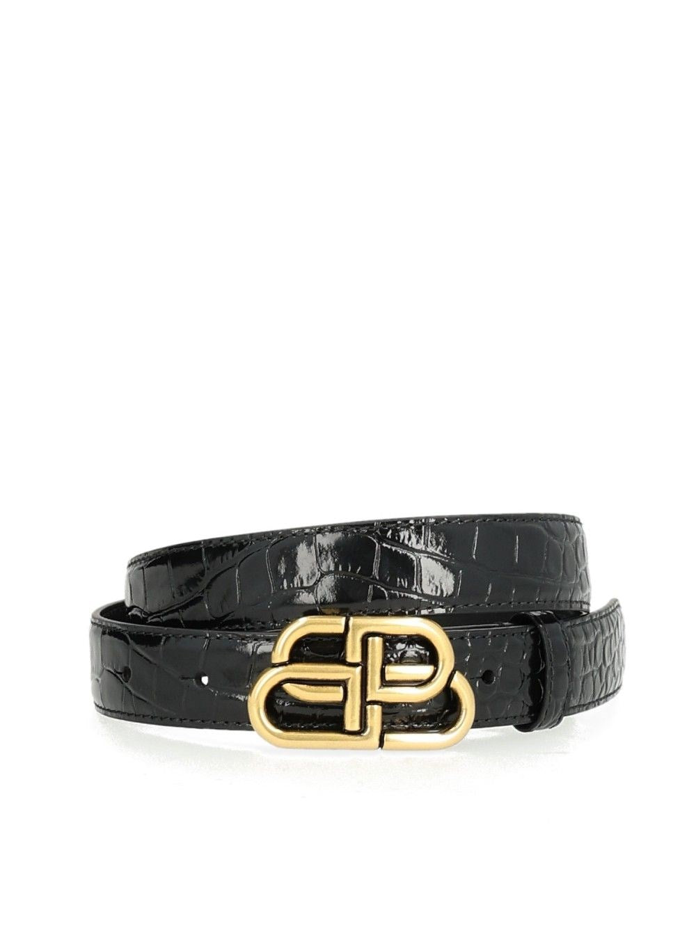 Balenciaga "Bb" Thin Belt - Black