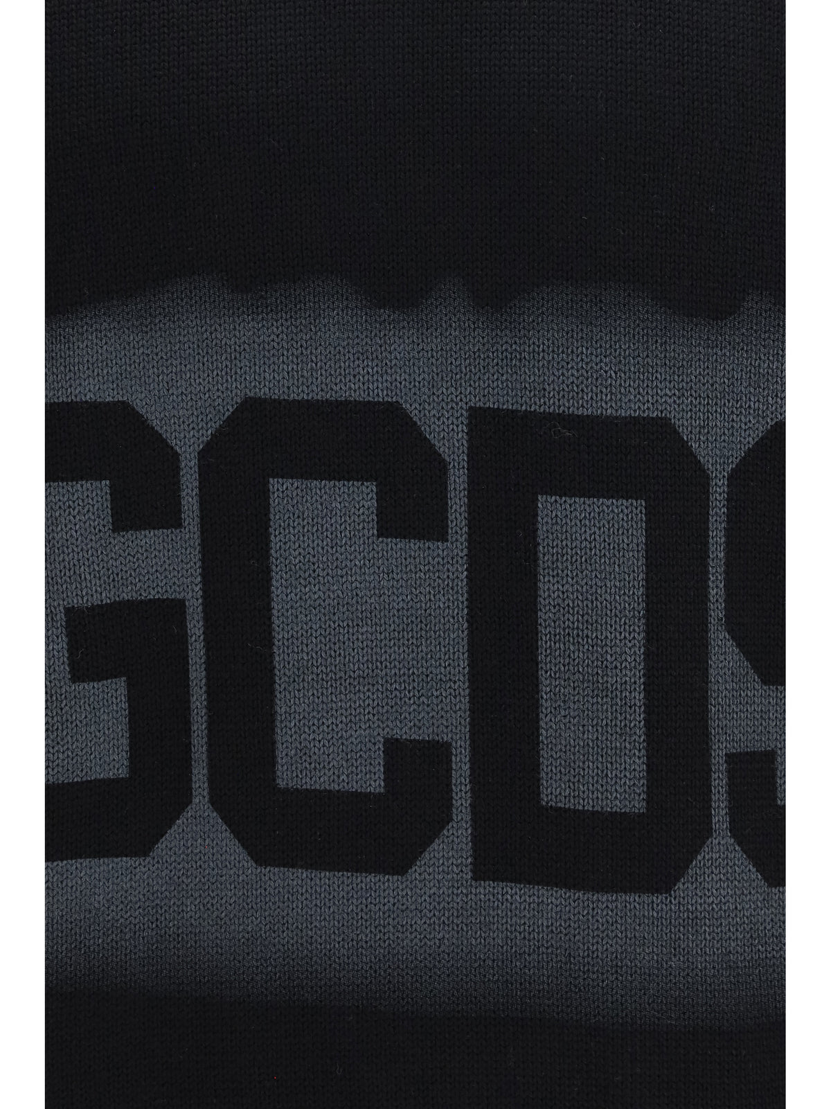 GCDS Logo Spray crewneck Sweater - Black/Grey
