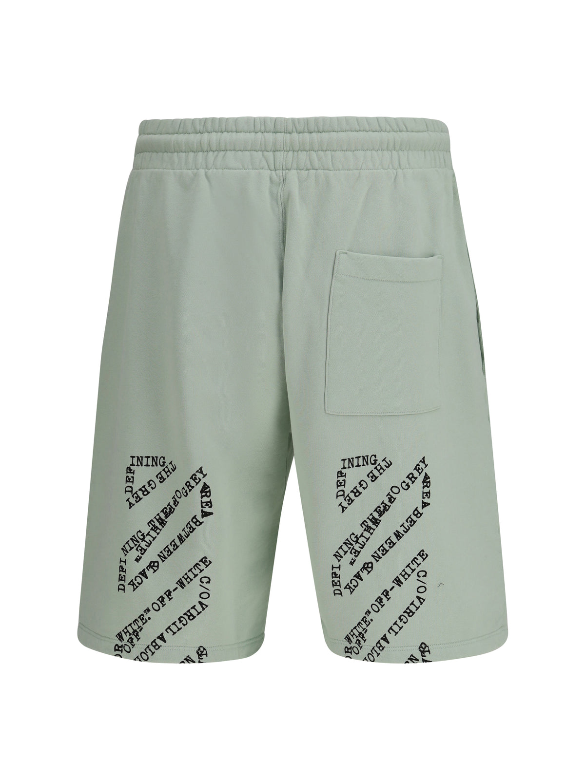 Off-White Type Machine Arrow Skate Sweat Shorts with front logo - Fade Out Mint