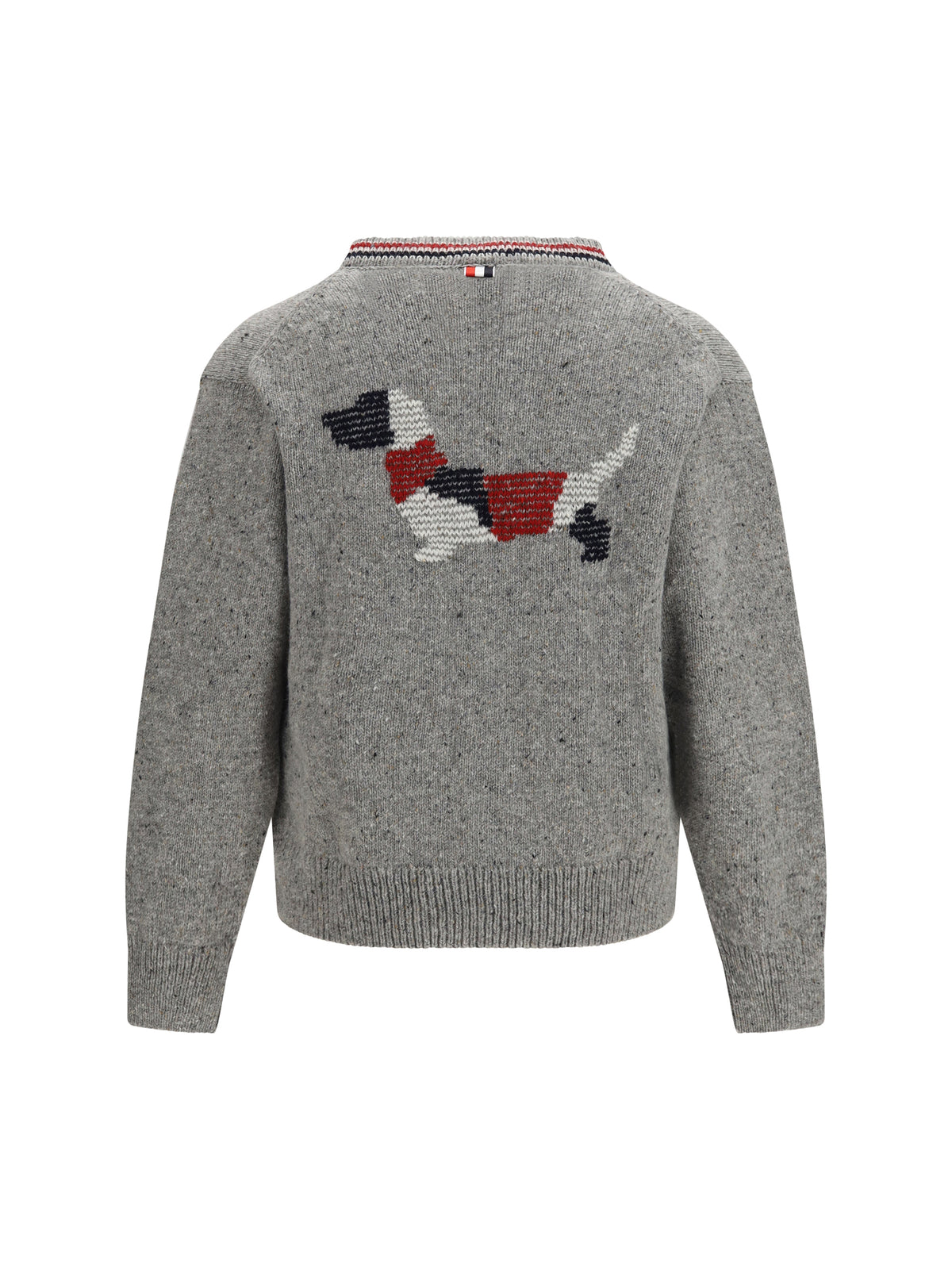 Thom Browne Hector Donegal Yarn Cardigan - Lt Grey