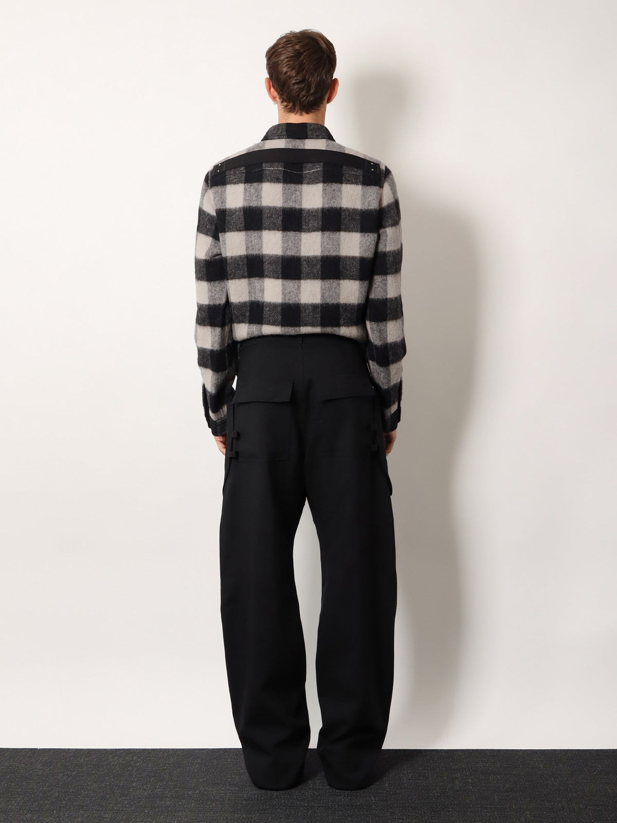 Rick Owens Stefan Cargo virgin wool trousers - Nero
