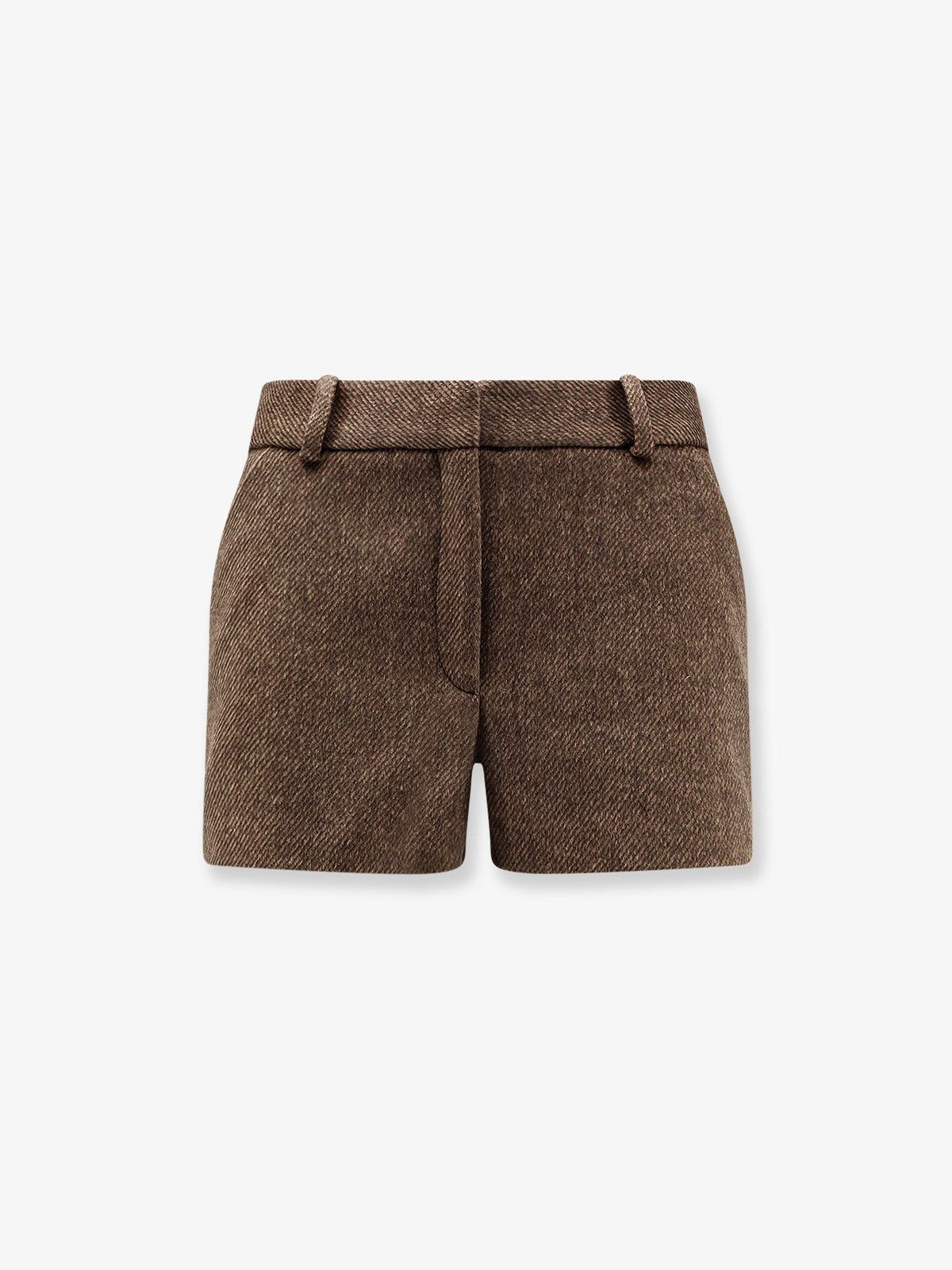 The Frankie Shop Kate wool blend shorts - Brownmelange