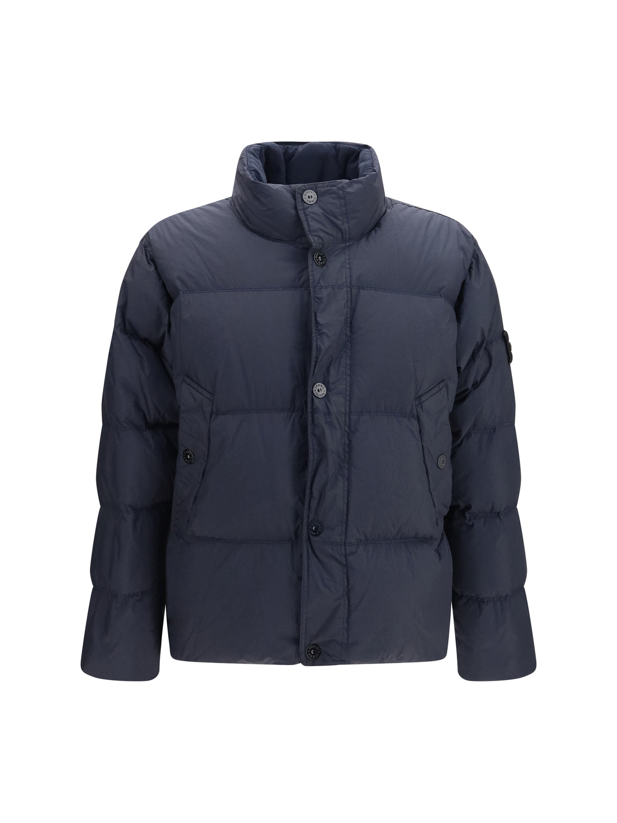 Stone Island Quilted high-neck Puffer Jacket - Navy Blue