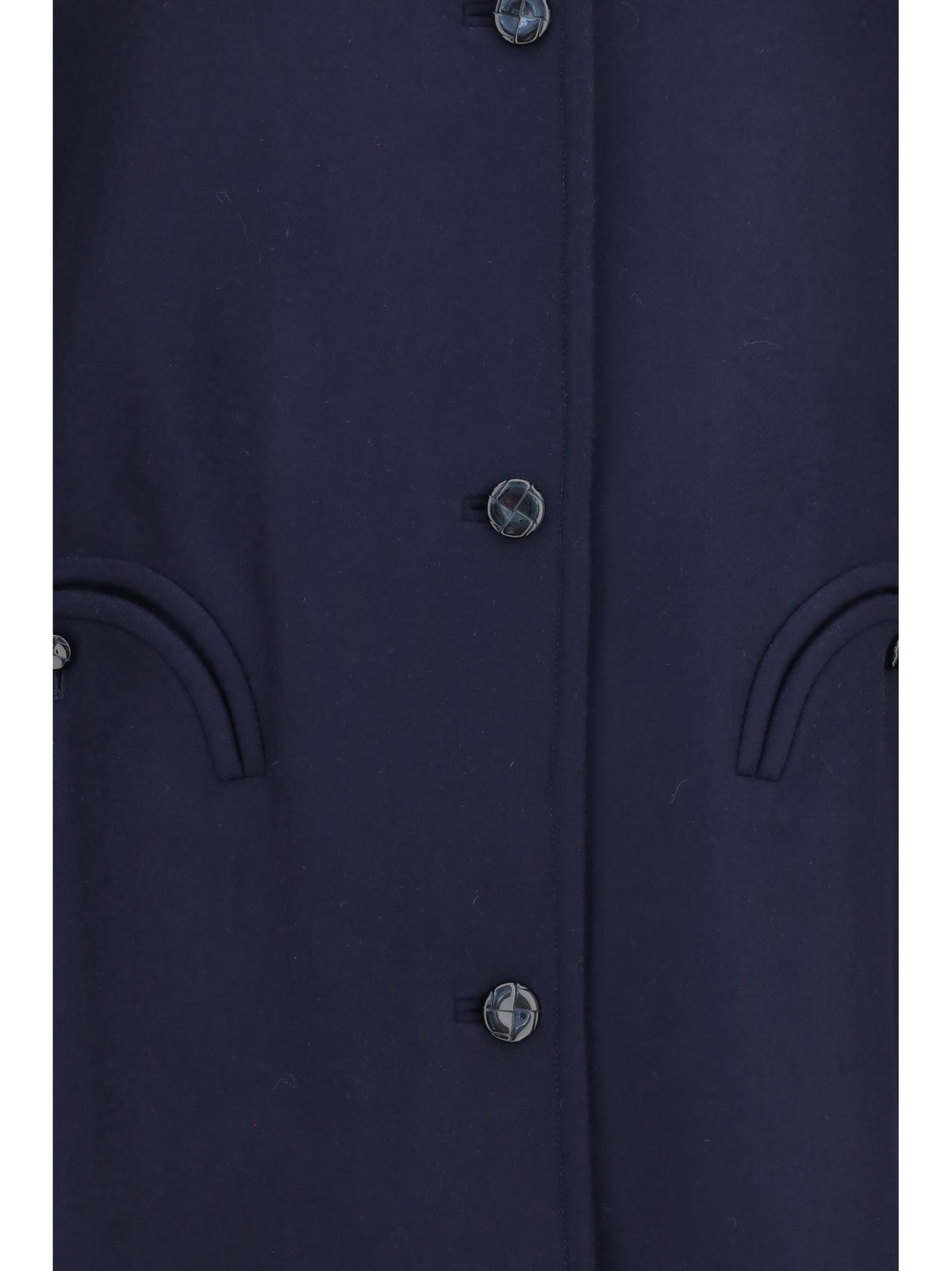 Blazé Milano Nitak Woolly wool trench Coat - Navy