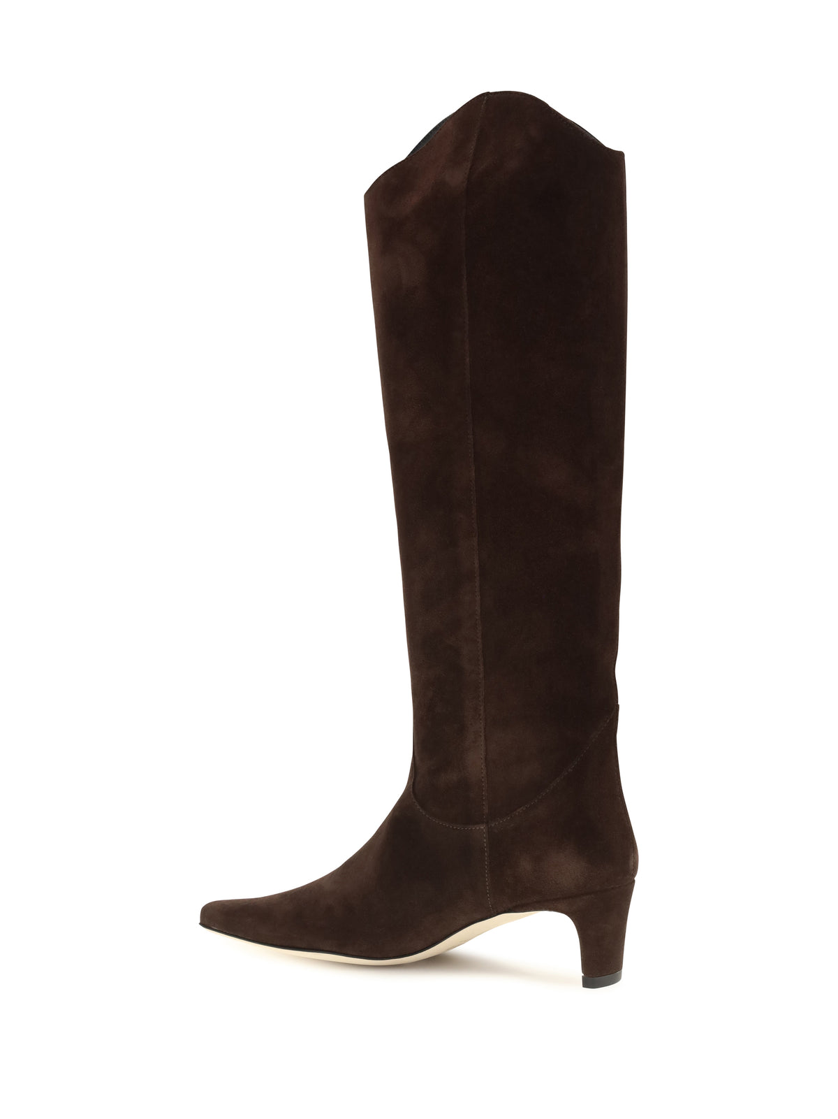 Staud Wally Western suede Tall Boots - Espresso