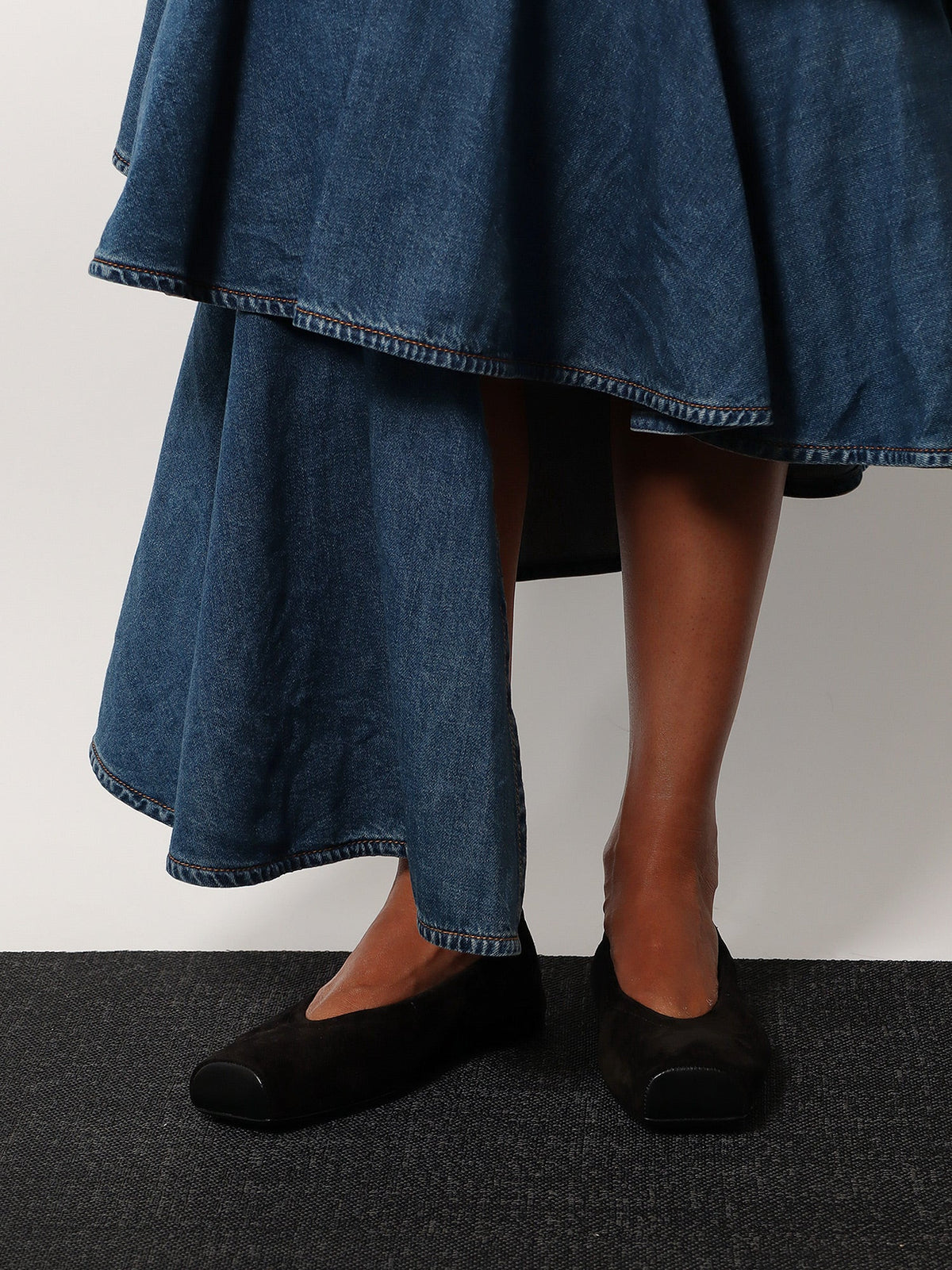 Alaïa Ballet Flats suede ballerinas - Noir