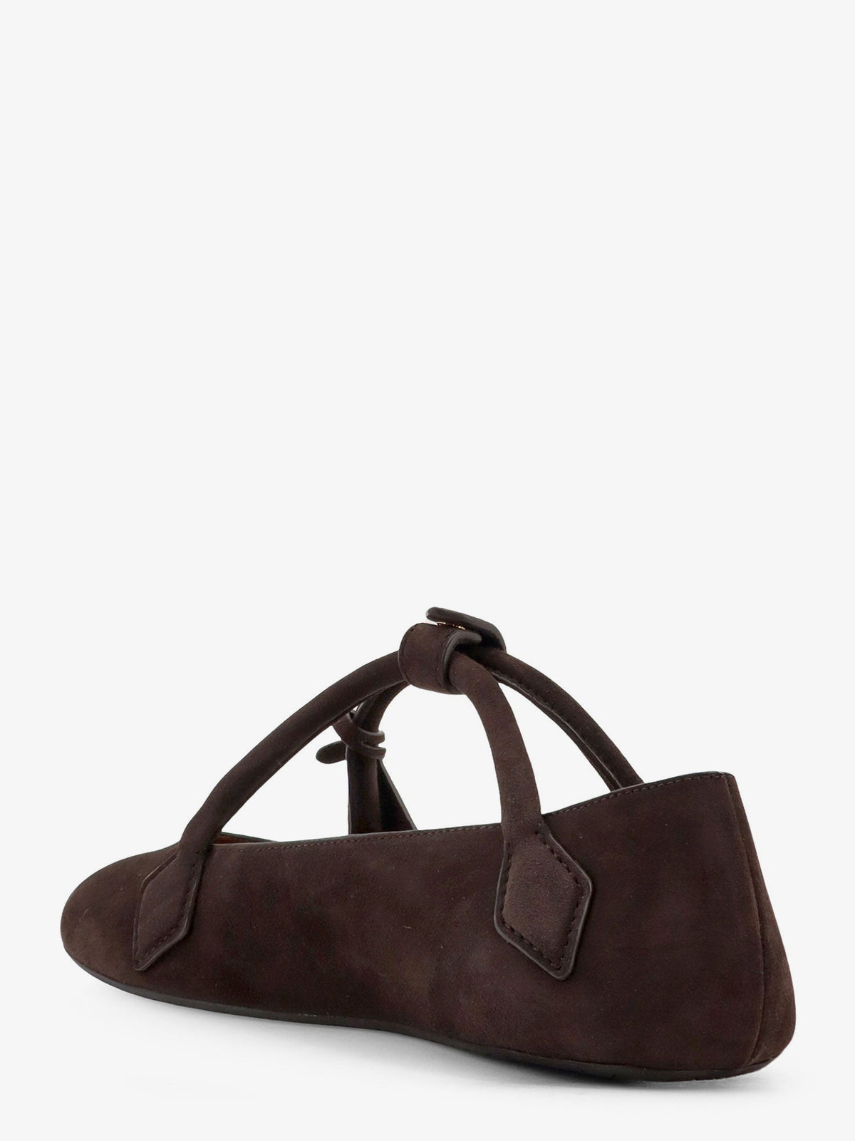 Alaïa Le Teckel Suede Ballet Flats - Brun Fonce