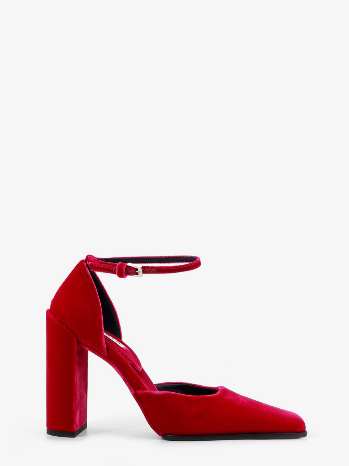 Alaïa D' Orsay 90 velvet décolleté - Fuchsia