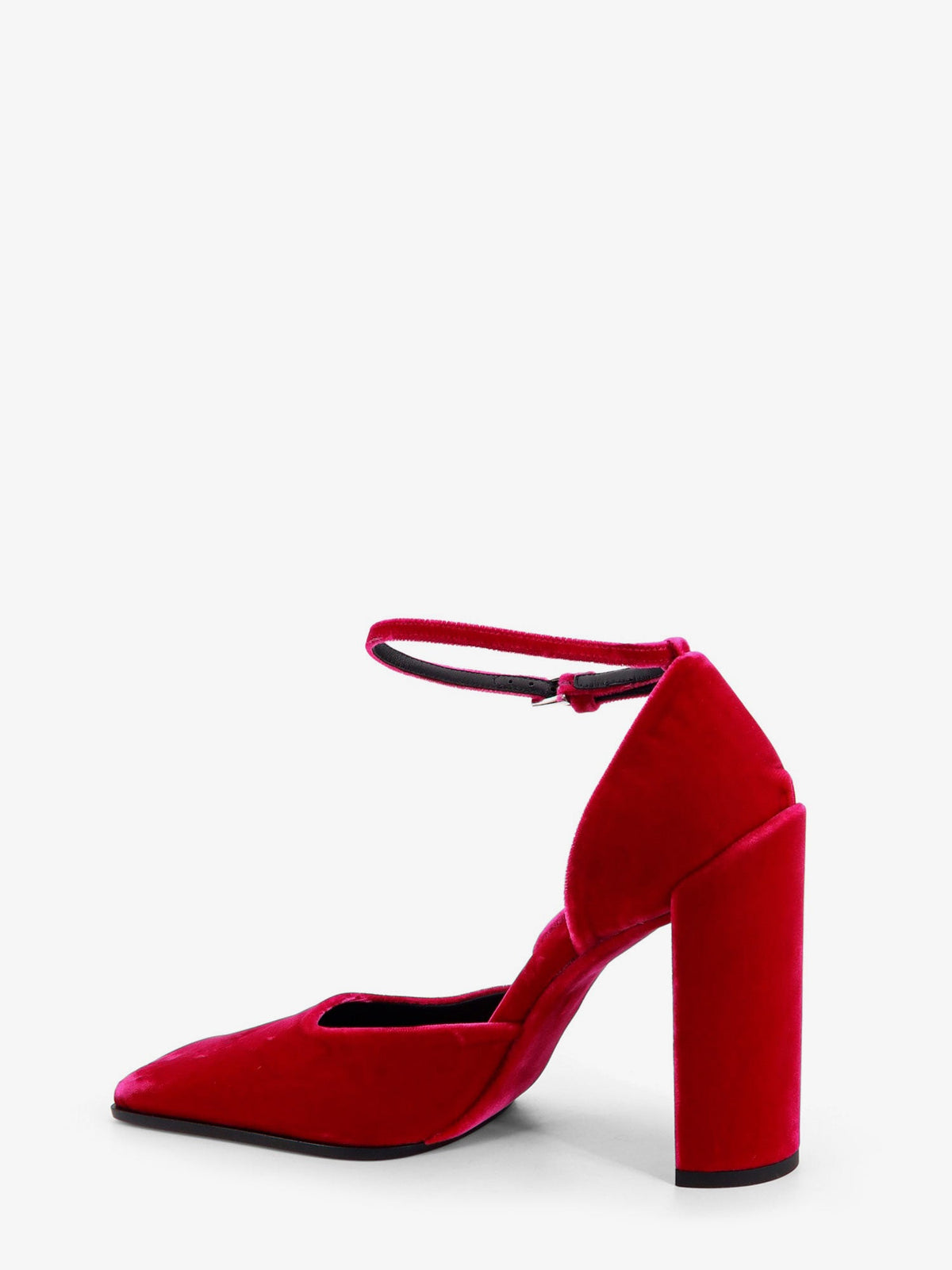 Alaïa D' Orsay 90 velvet décolleté - Fuchsia