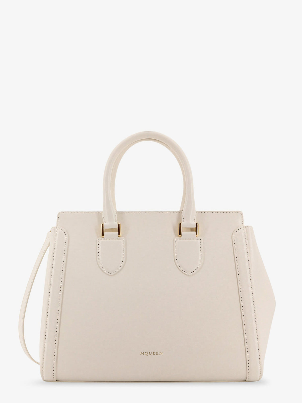 Alexander McQueen Birdee Large leather shoulder bag - Ivory