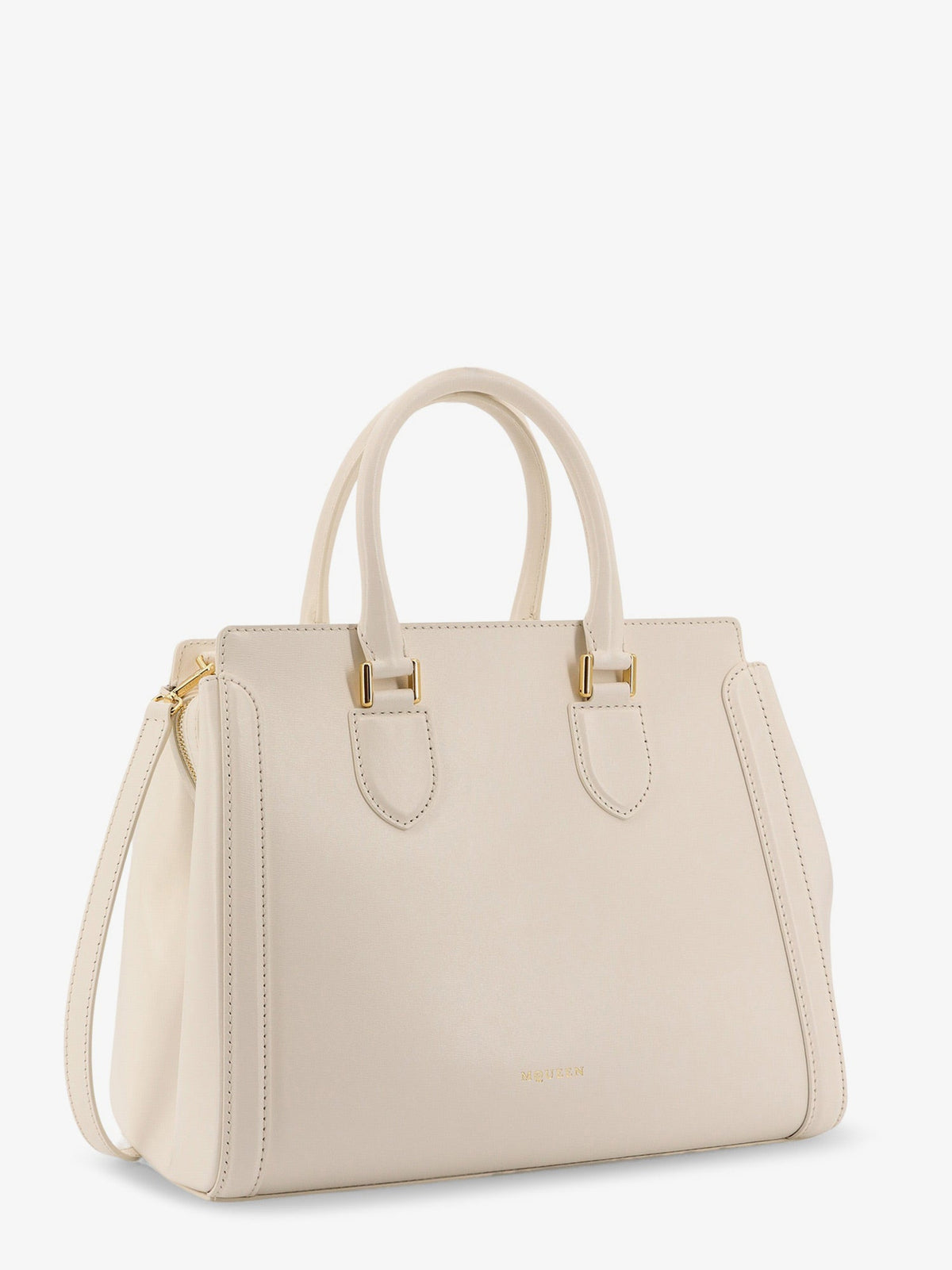 Alexander McQueen Birdee Large leather shoulder bag - Ivory