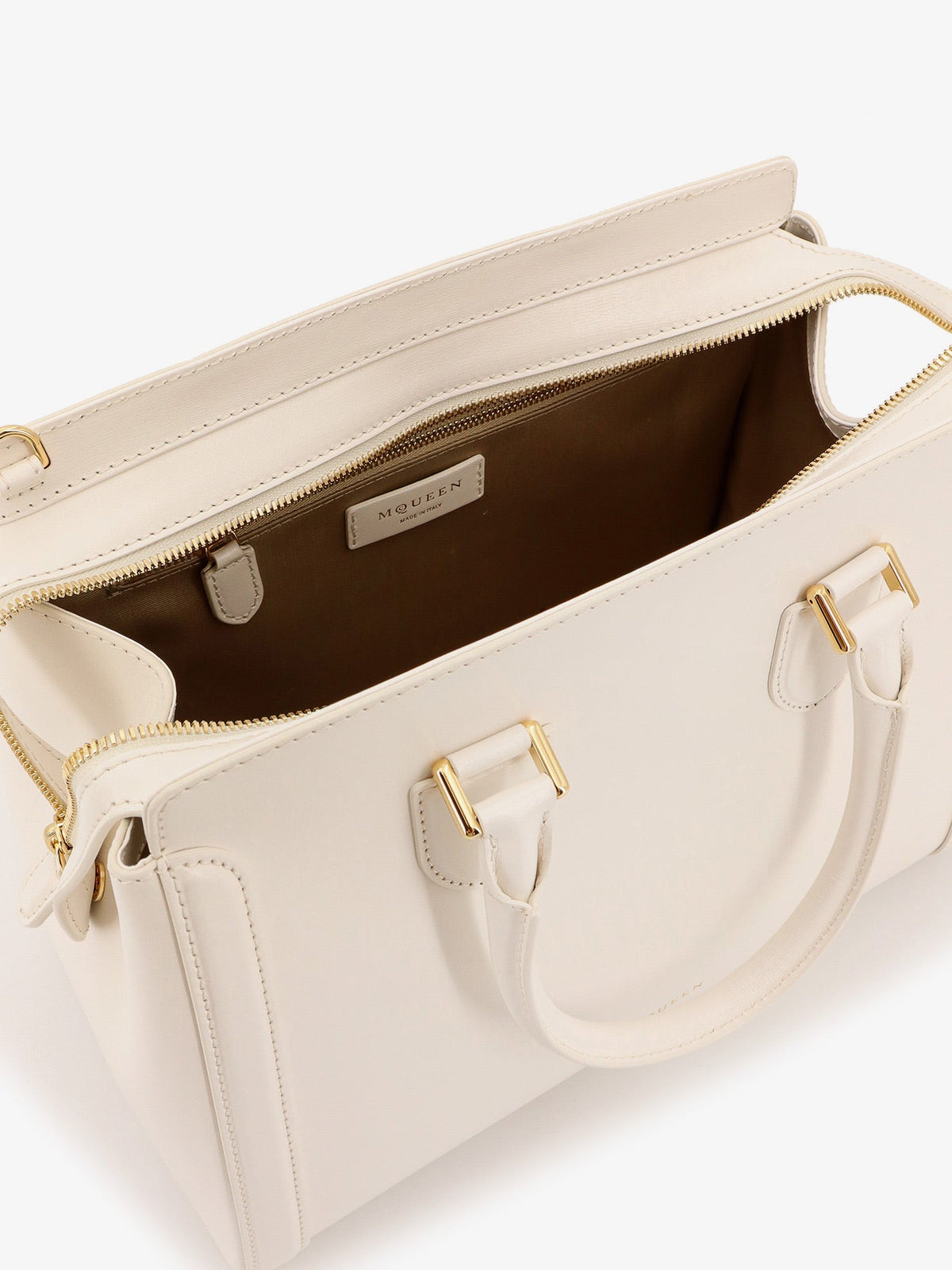 Alexander McQueen Birdee Large leather shoulder bag - Ivory