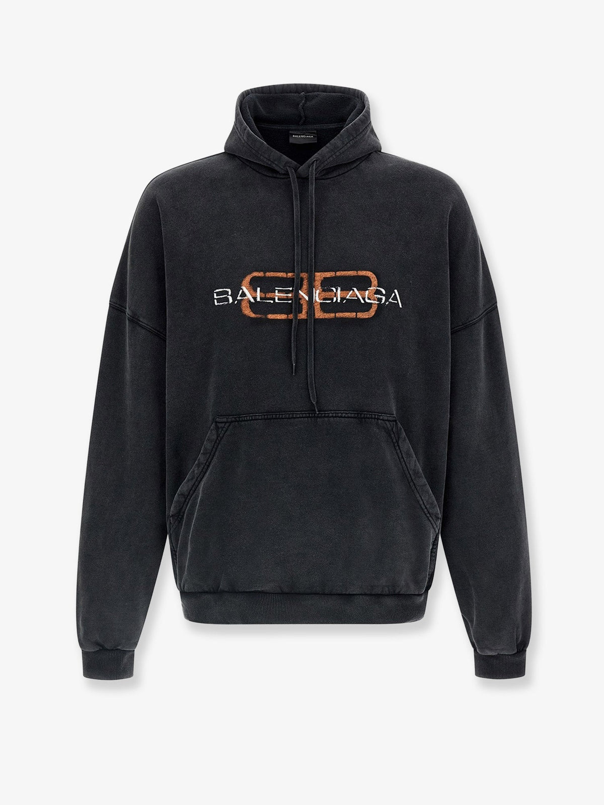 Balenciaga Cotton hooded sweatshirt - Faded Black