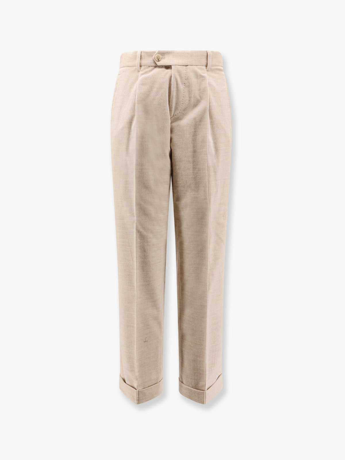 Boss Peet Pleat corduroy trousers - Open Beige