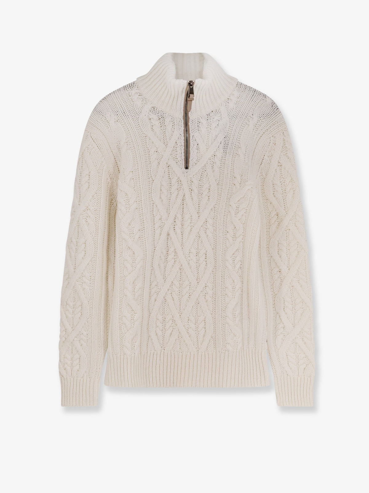 Boss Harpreno virgin wool and cashmere sweater - Open White