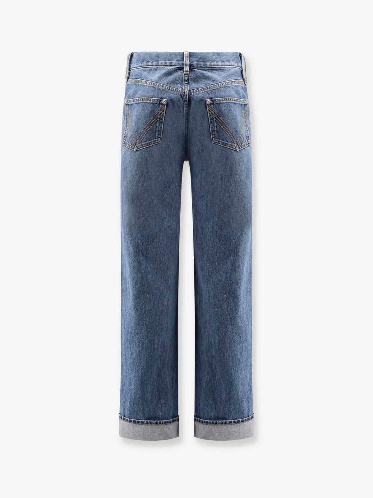 Bottega Veneta Wide leg jeans with turn up - Mid Blue