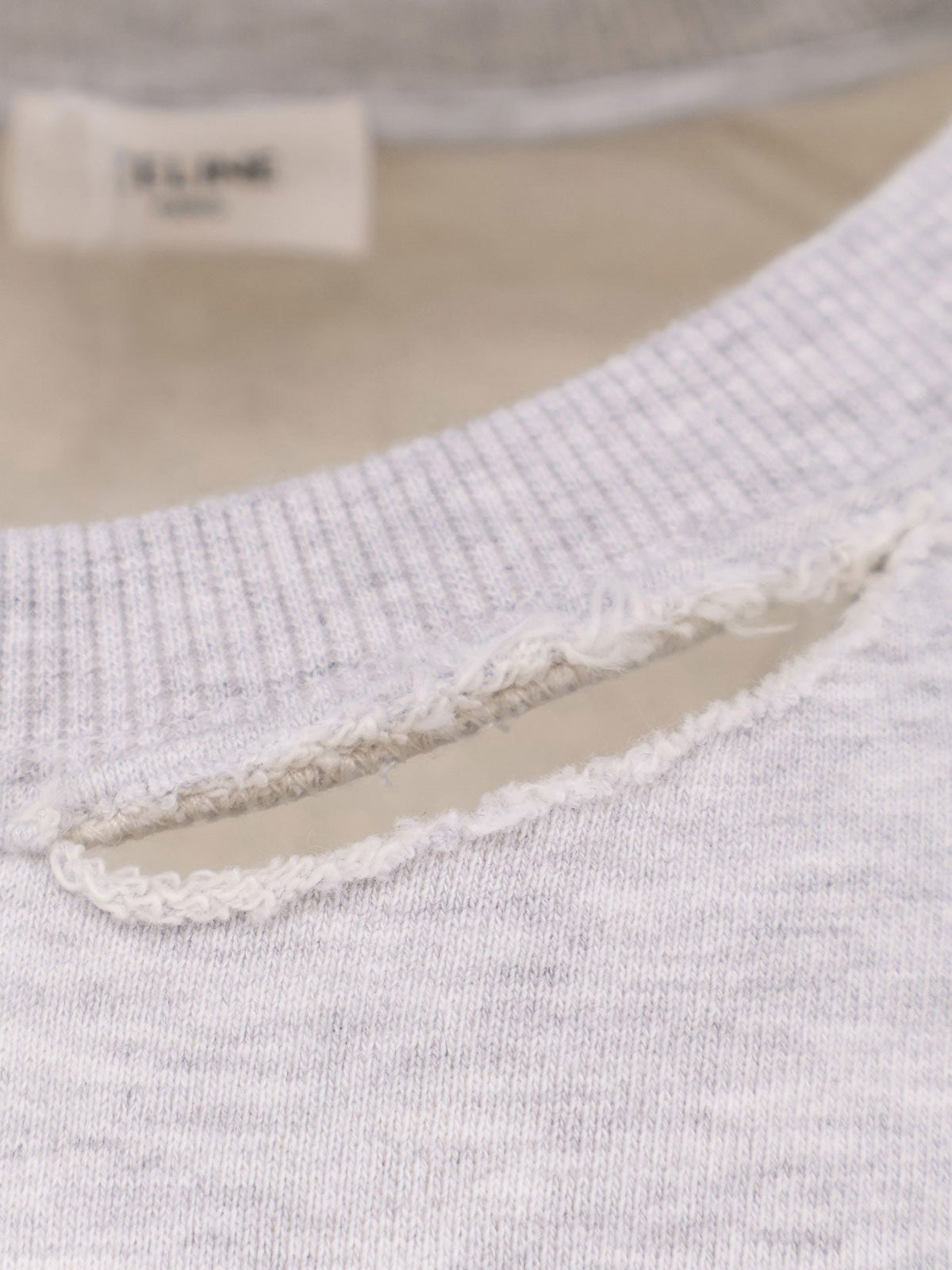 Celine Cotton sweatshirt with multicolor print - Pale Grey Multico