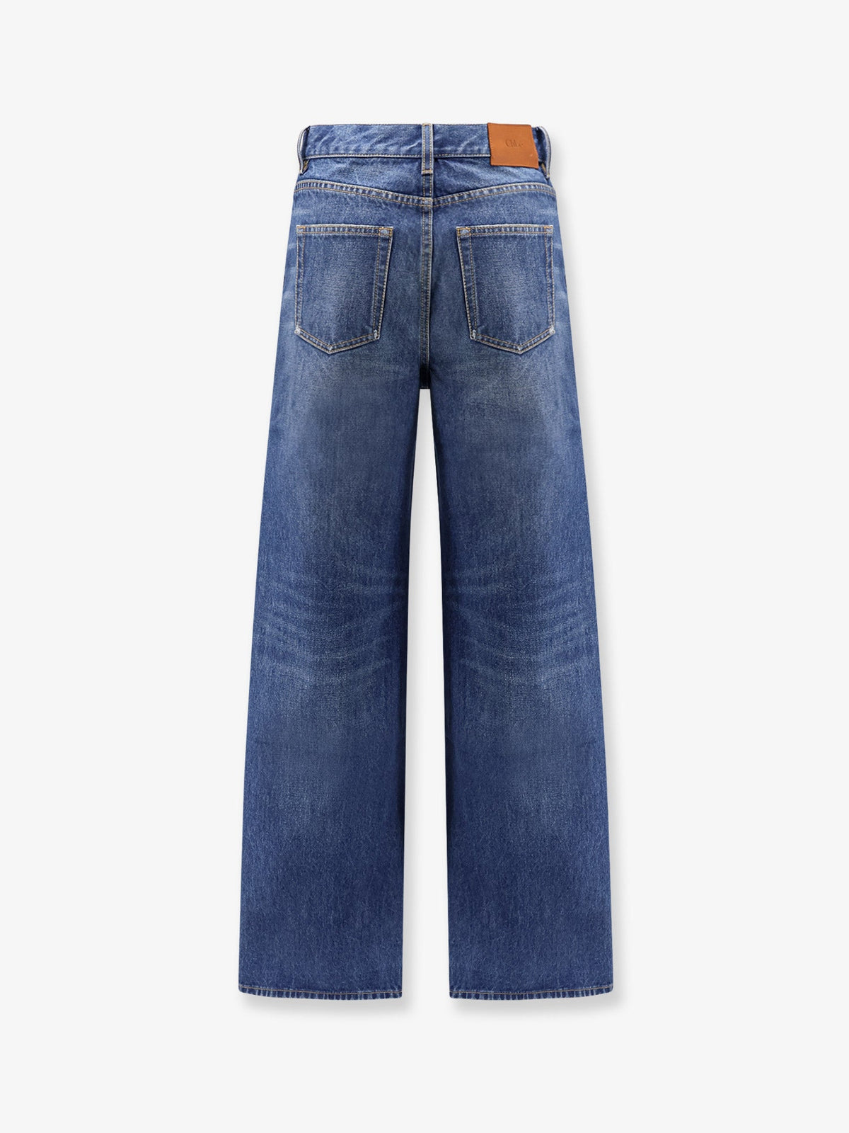 Chloé Jeans with leather logo tag - Hazyblue