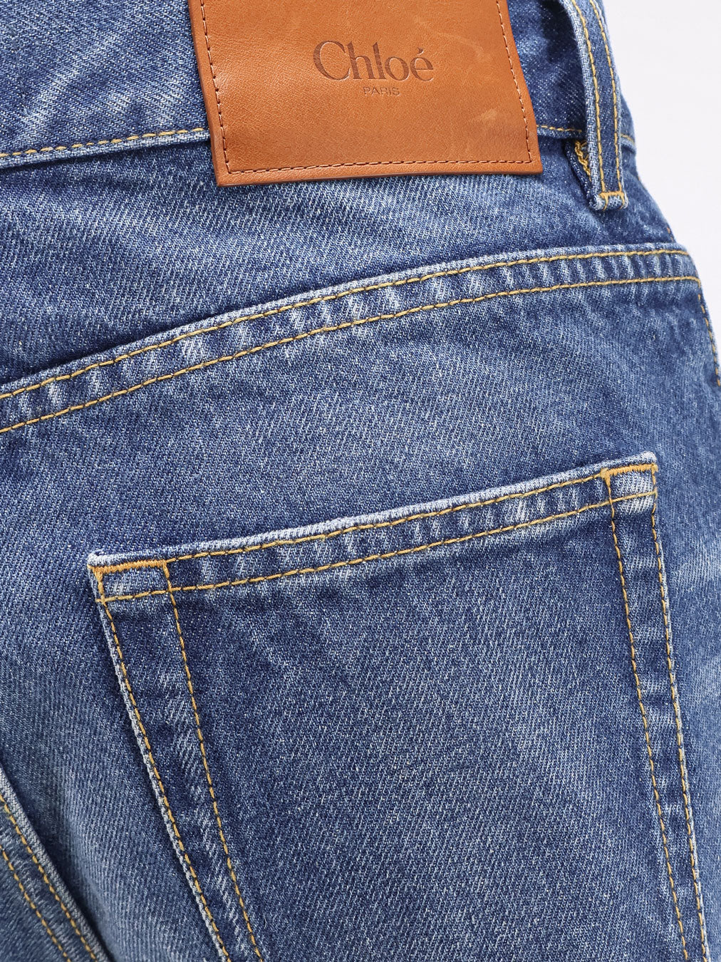 Chloé Jeans with leather logo tag - Hazyblue