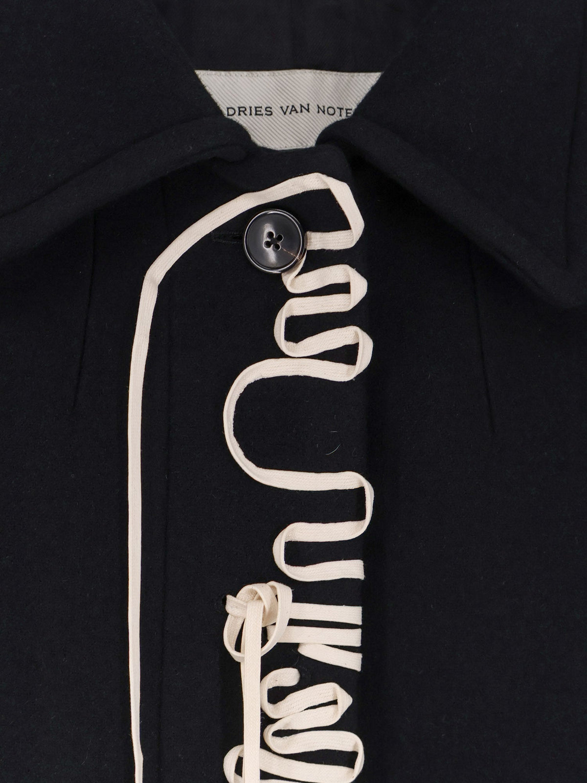 Dries Van Noten Rebela wool blend coat - Black