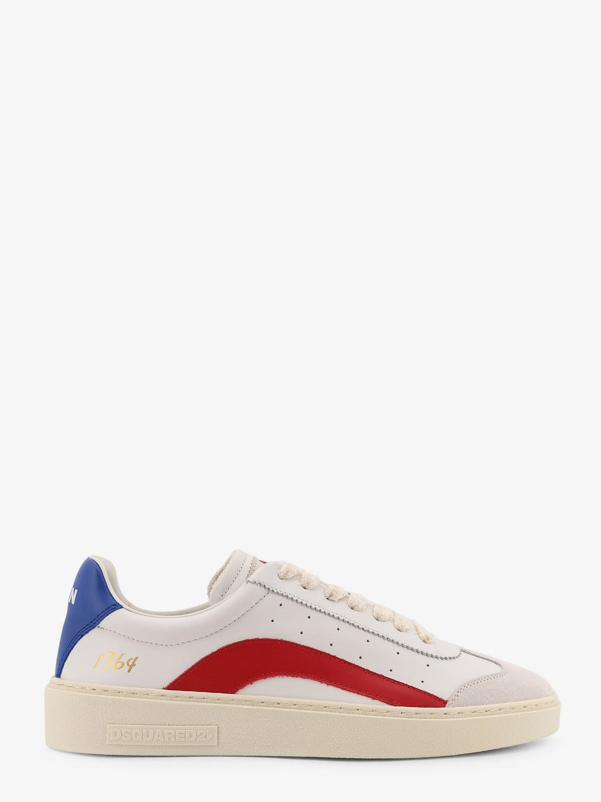 Dsquared2 Rider leather low-top sneakers - Panna Rosso Blu