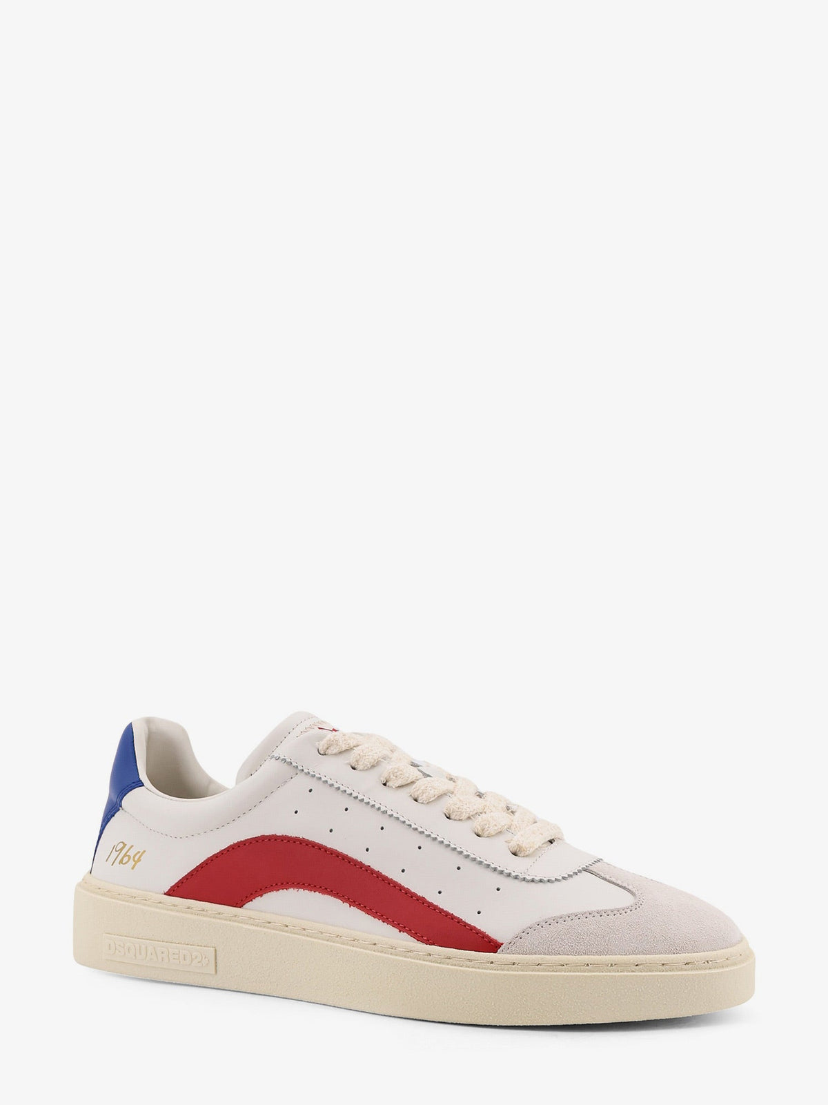 Dsquared2 Rider leather low-top sneakers - Panna Rosso Blu
