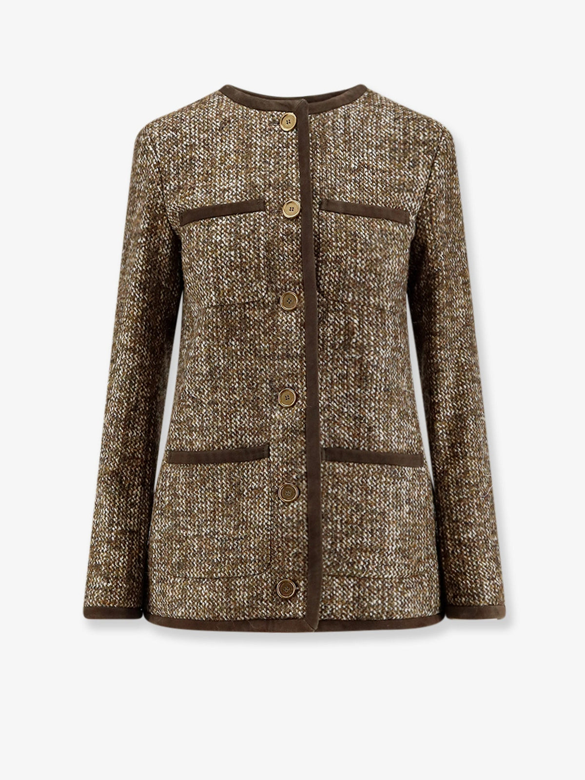 Golden Goose Deluxe Brand Boxy Fit wool blend blazer - Turkish Coffee