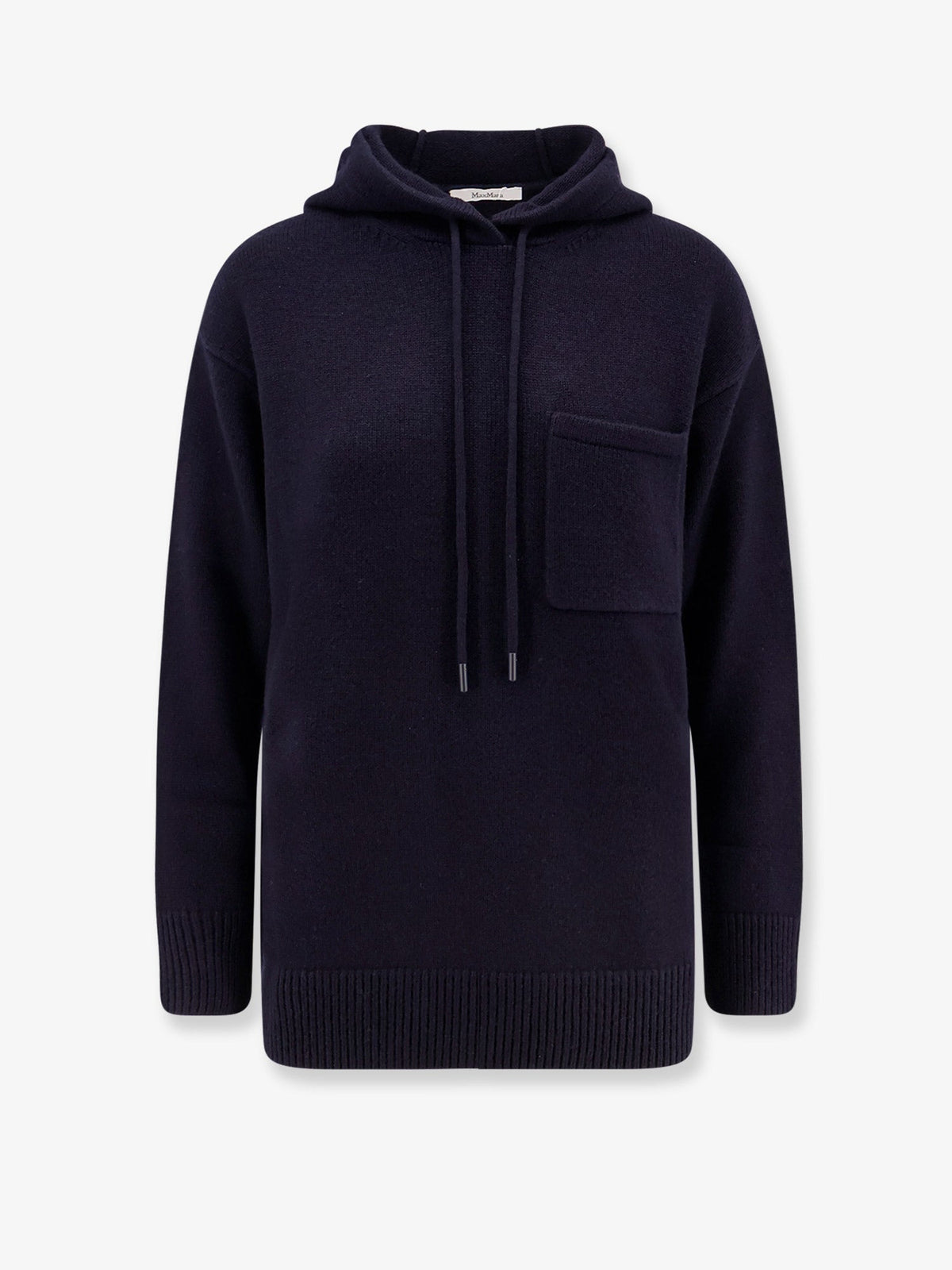 Max Mara Liana cashmere and wool hooded sweater - Blu Marino