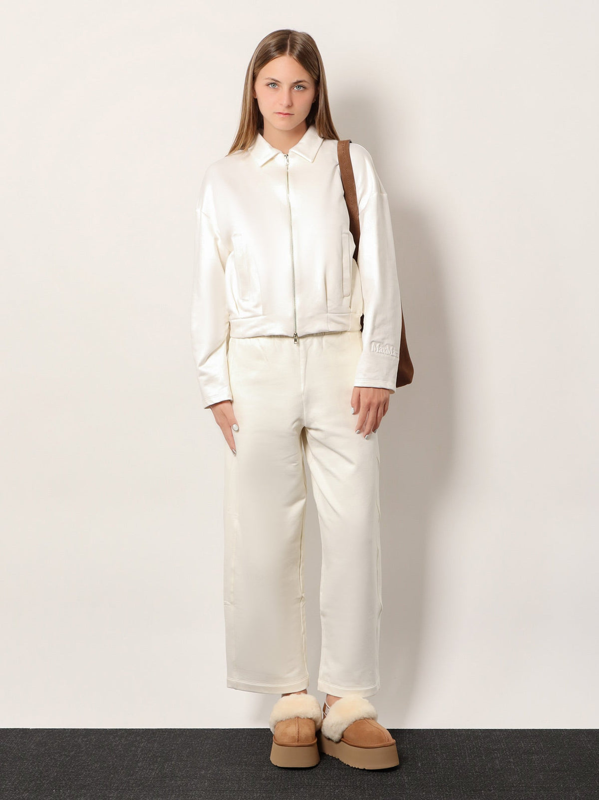 Max Mara Filovia jogger silk and cotton trousers - Bianco