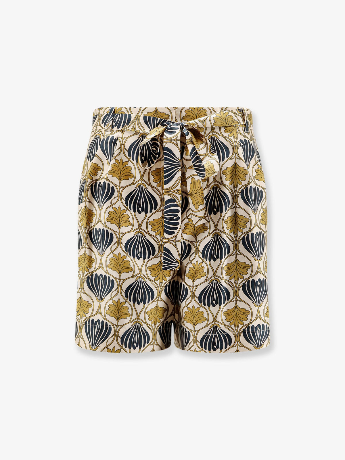 Max Mara Metello multicolor silk shorts - Senape