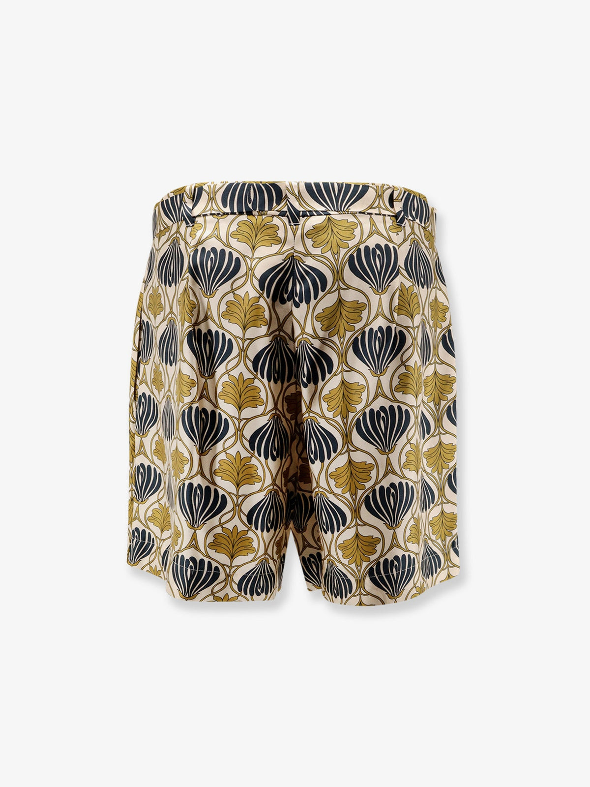 Max Mara Metello multicolor silk shorts - Senape