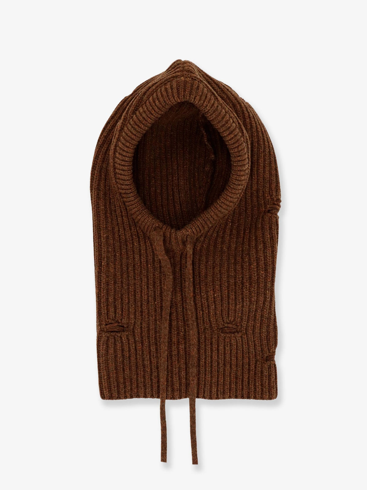 MM6 Maison Margiela Wool blend balaclava with distressed effect - Brown Melange