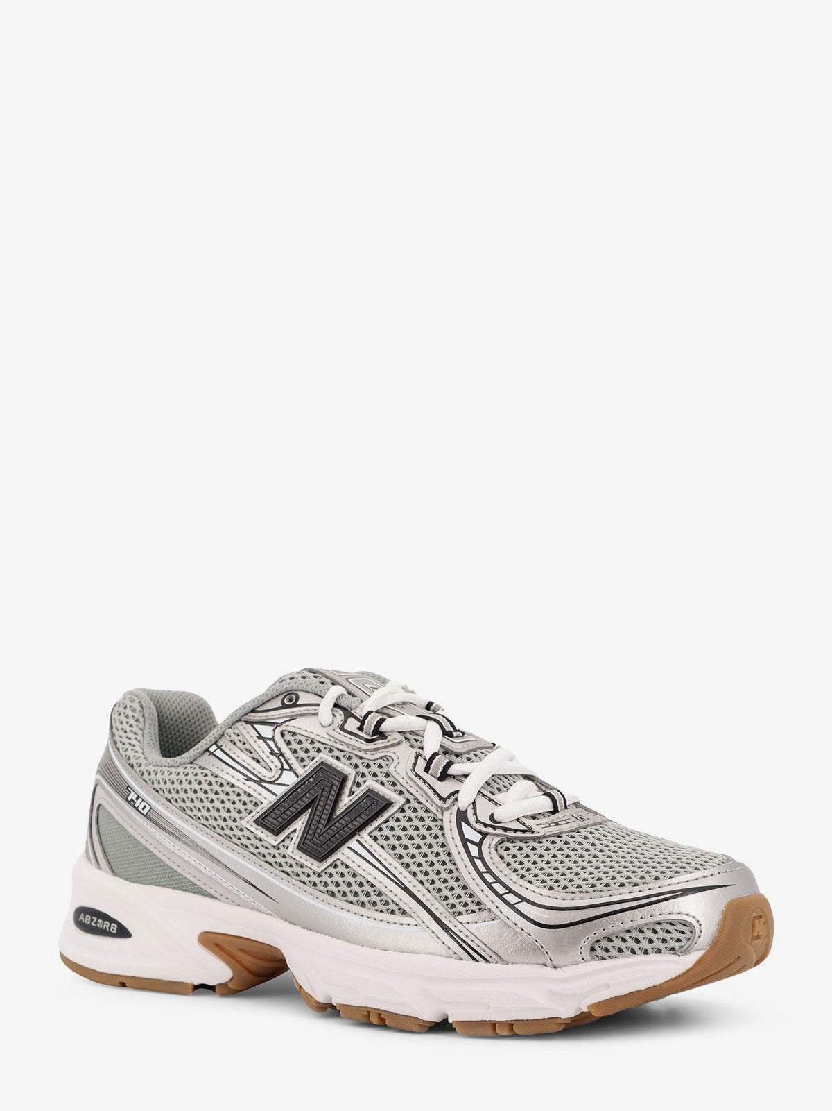 New Balance 740 mesh sneakers with leather inserts - Grigio